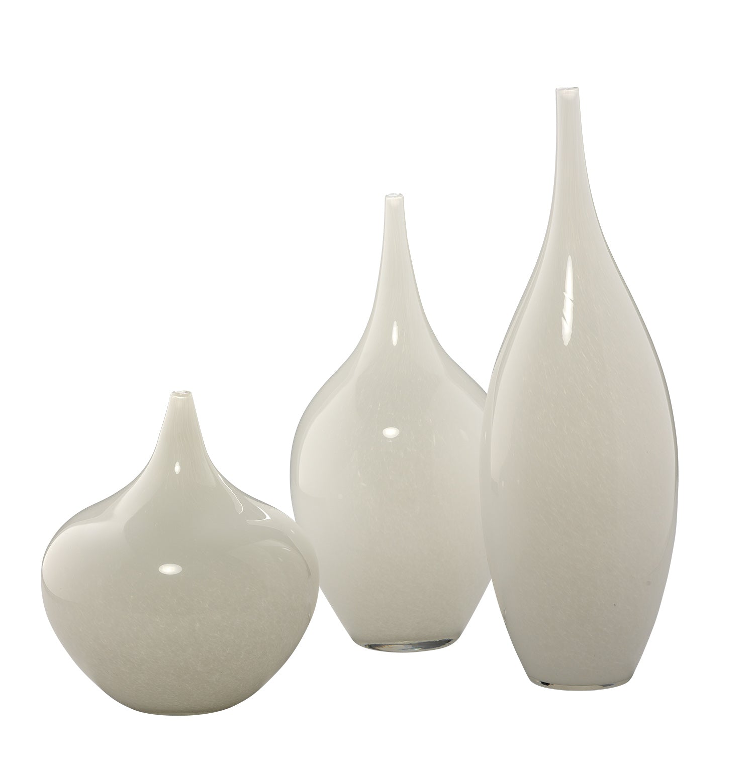 Nymph Decorative Vases, Set of 3-White