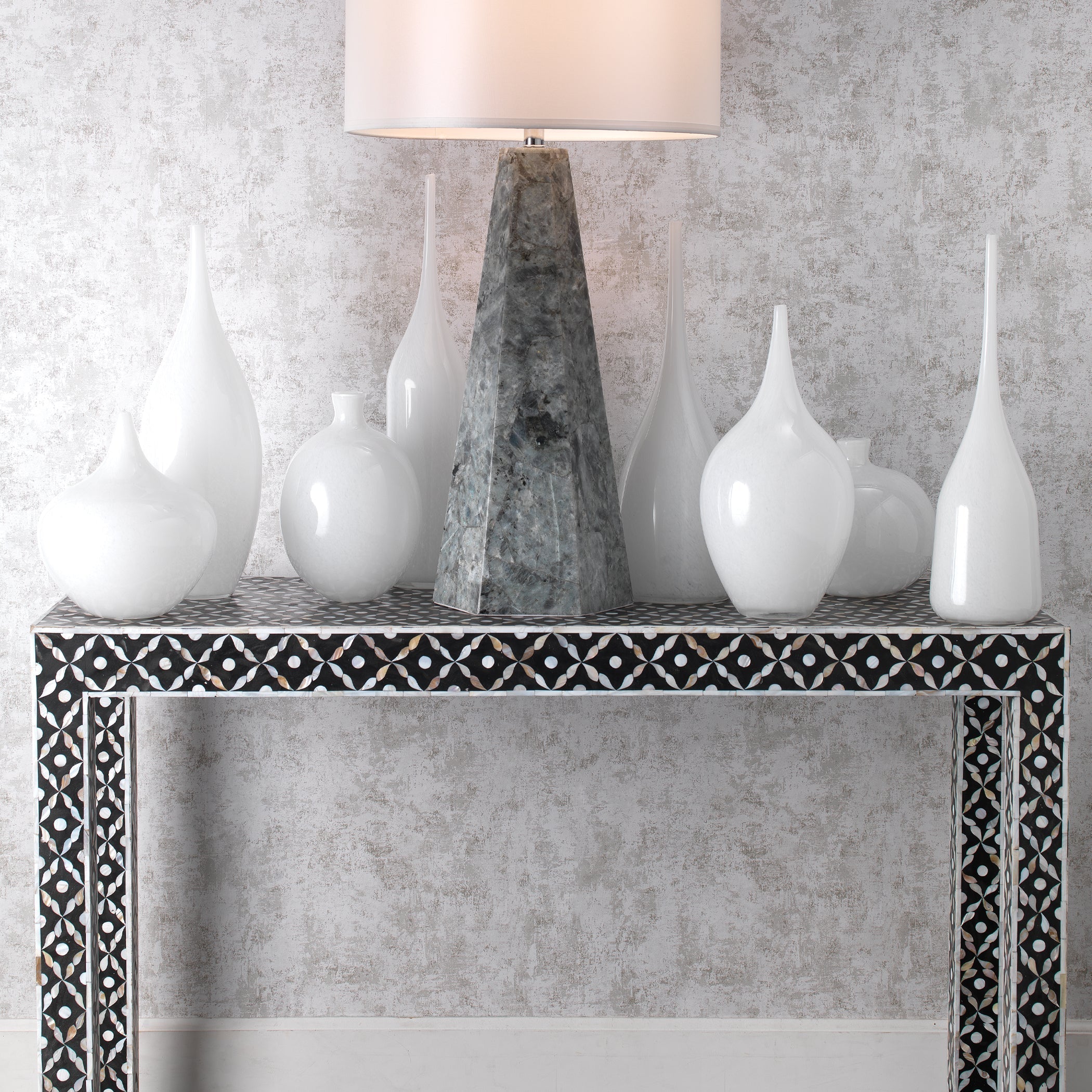 Nymph Decorative Vases, Set of 3-White