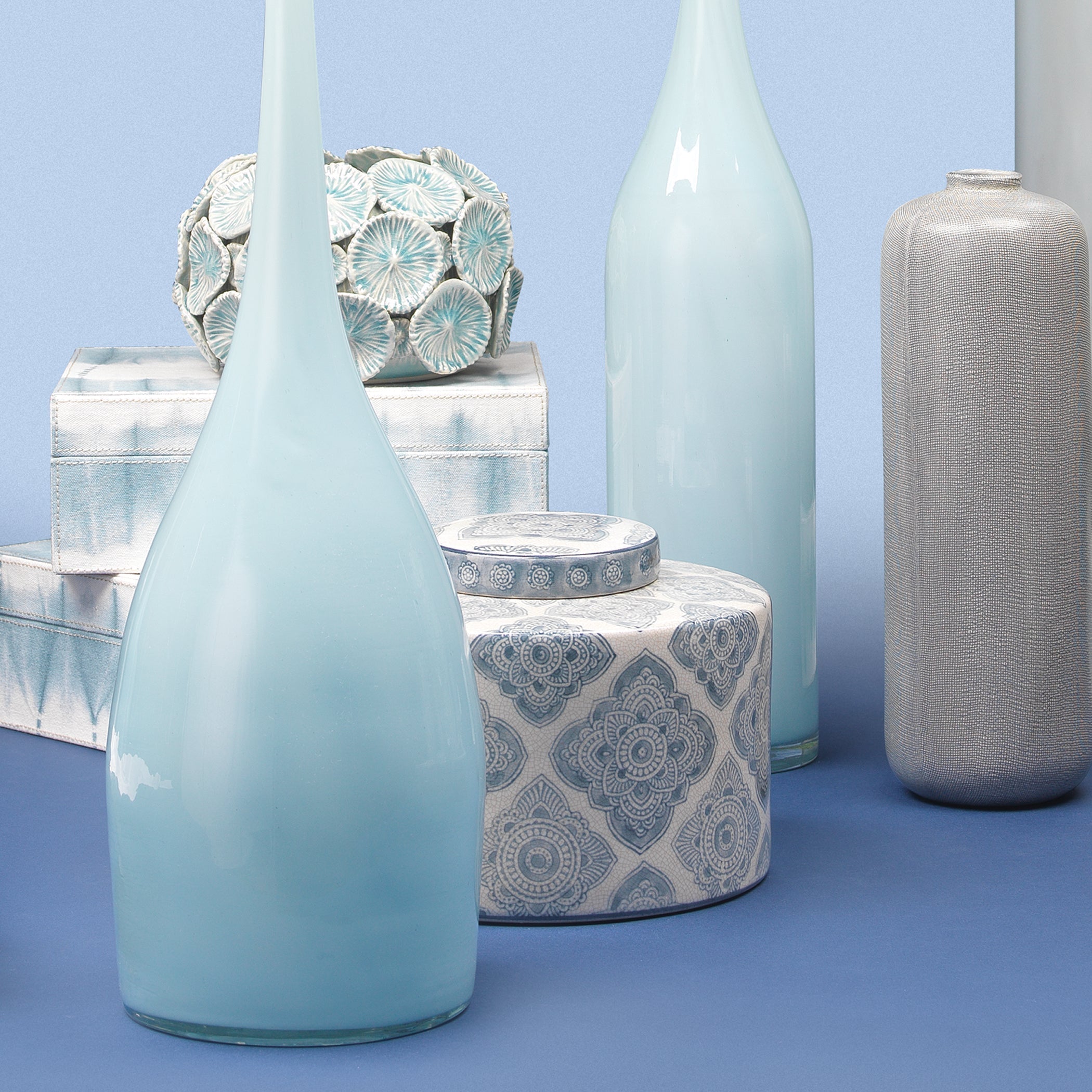 Oran Canisters, Set of 2-Blue
