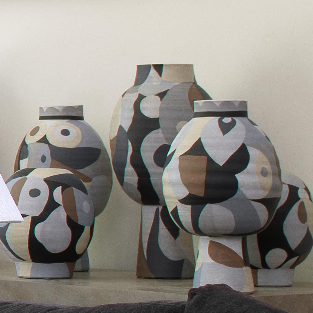 Pablo Short Vase-Beige