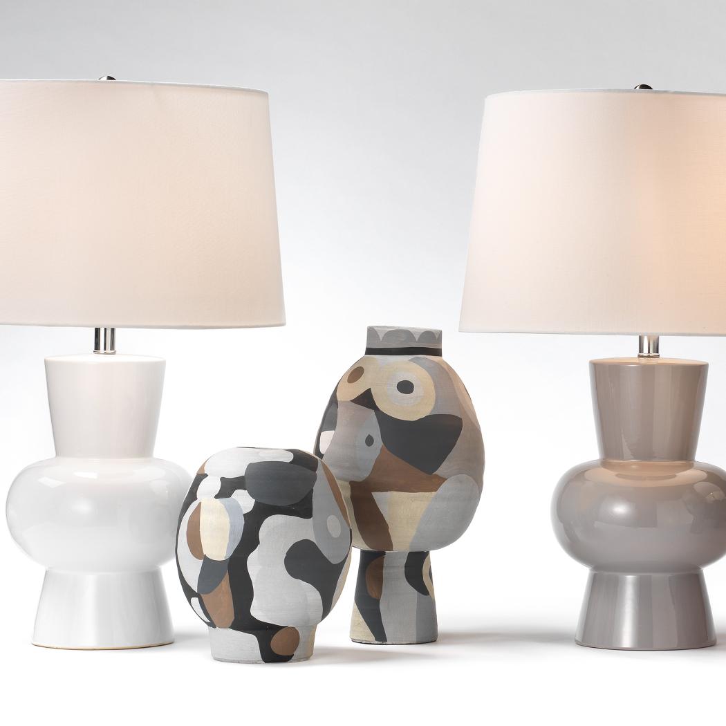 Pablo Short Vase-Beige