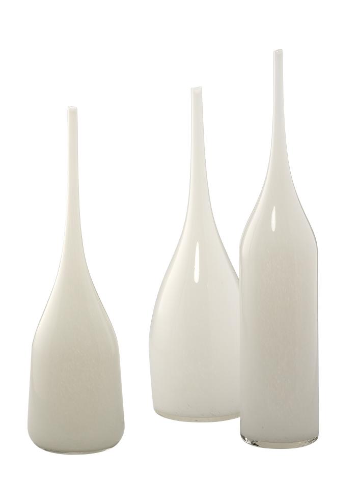 Pixie Decorative Vases, Set of 3-White-7PIXI-VAW