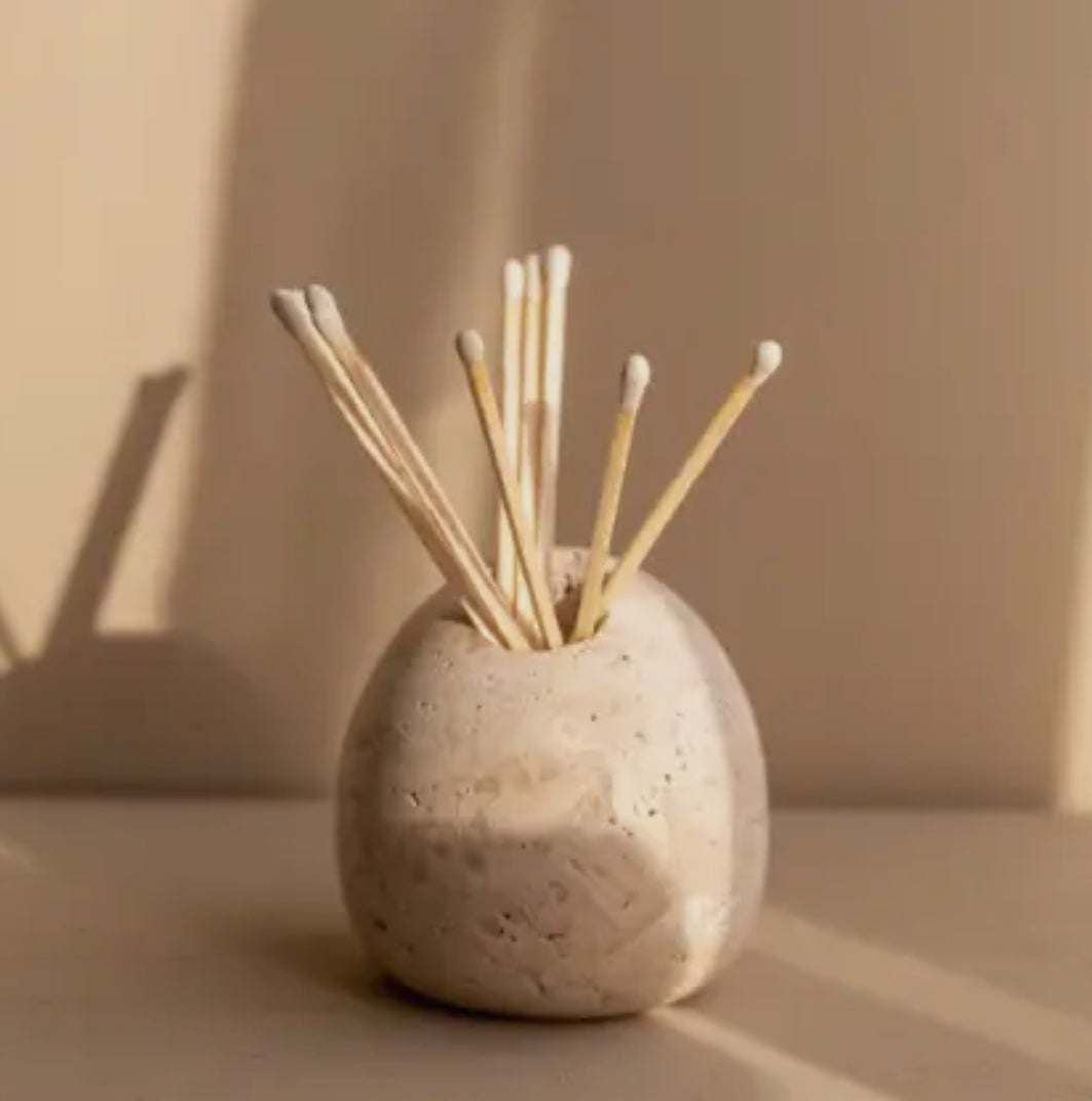 Traverntine Match Holder