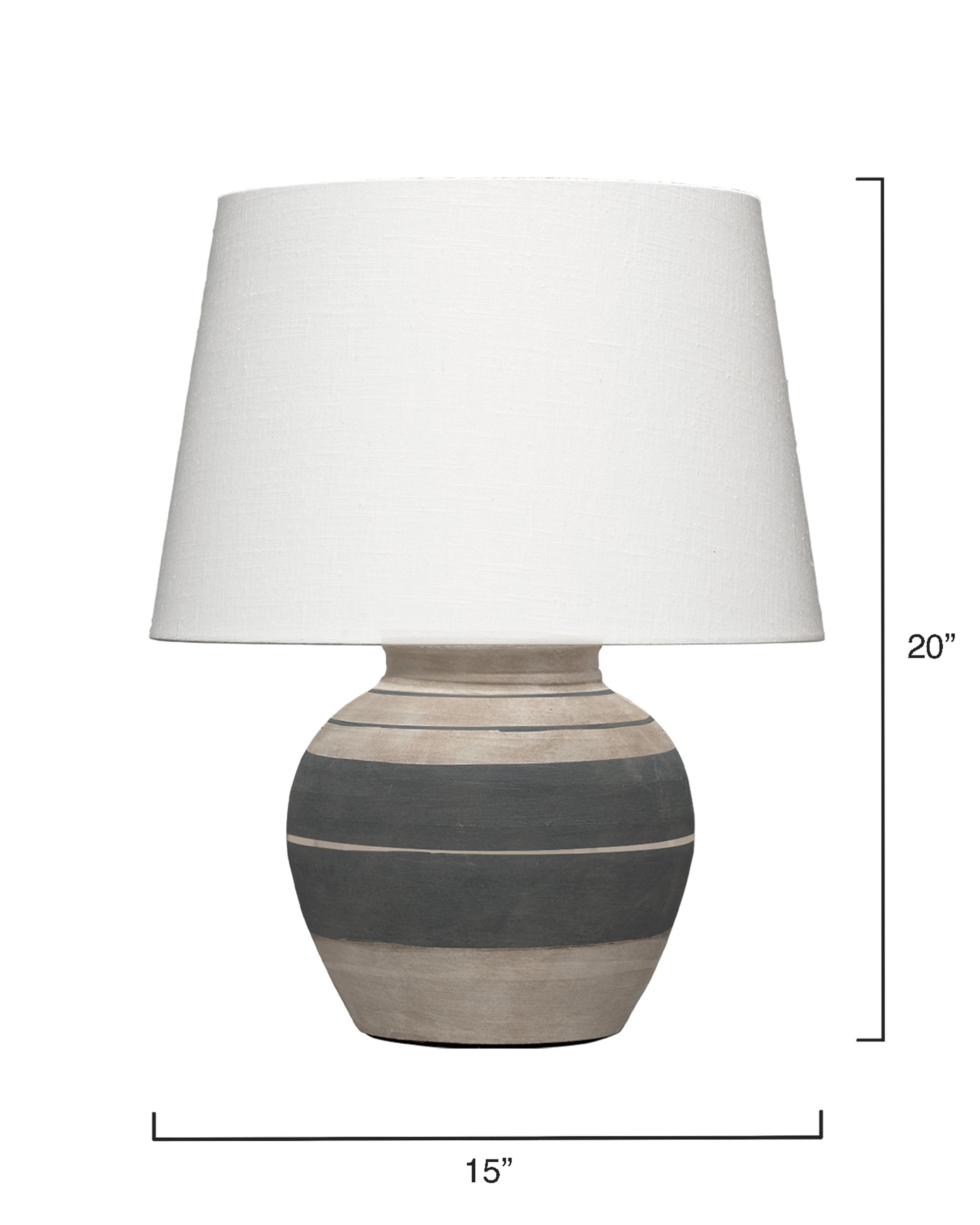 Bernard Table Lamp-Beige and Dark Grey