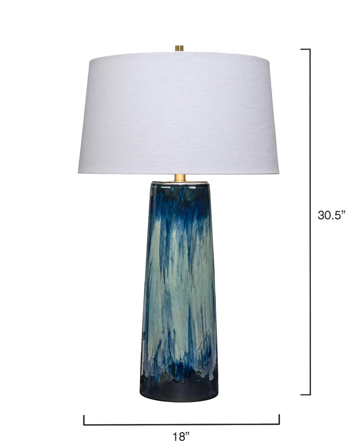 Brushstroke Table Lamp-Blue
