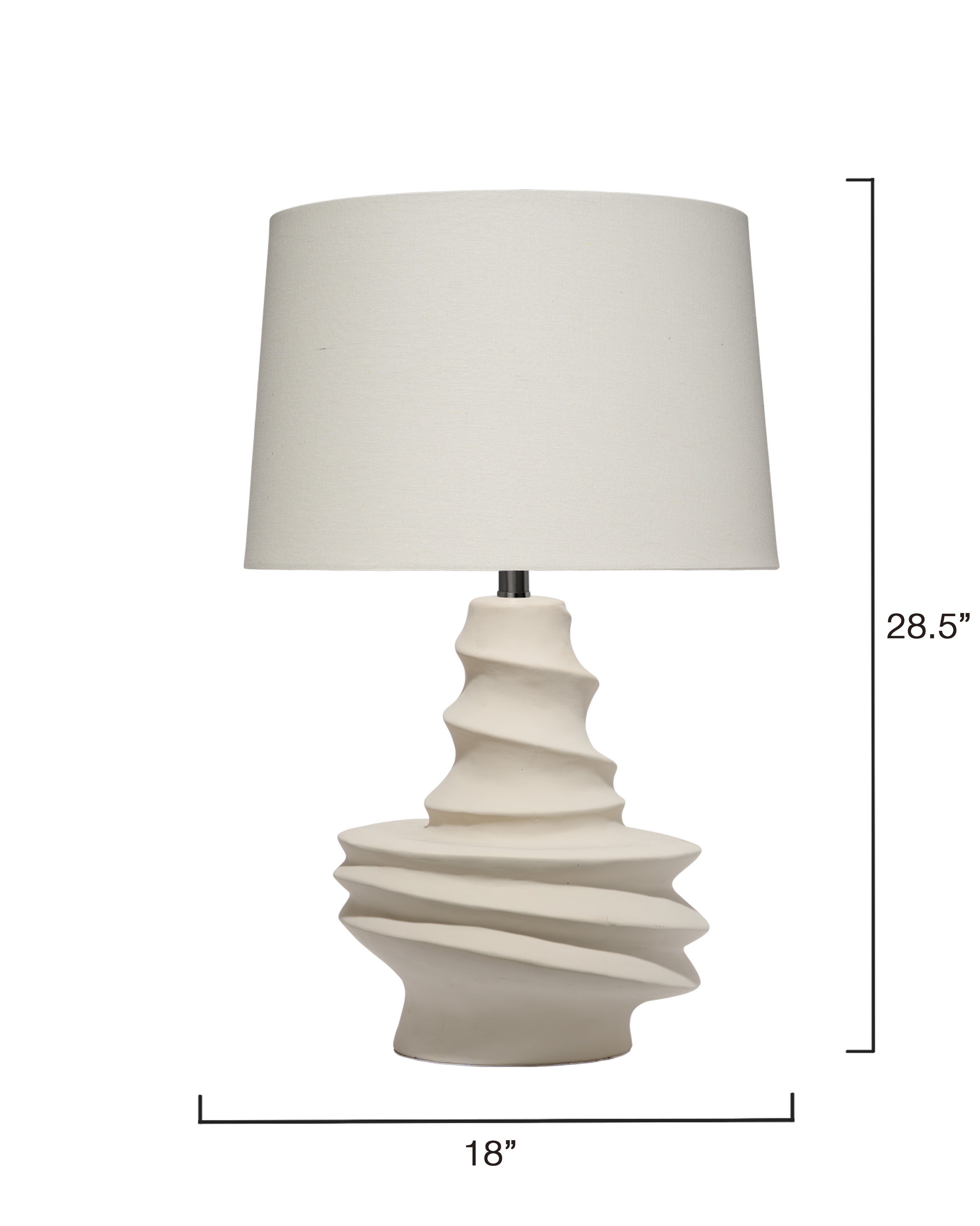 Dune Ceramic Table Lamp with Linen Shade