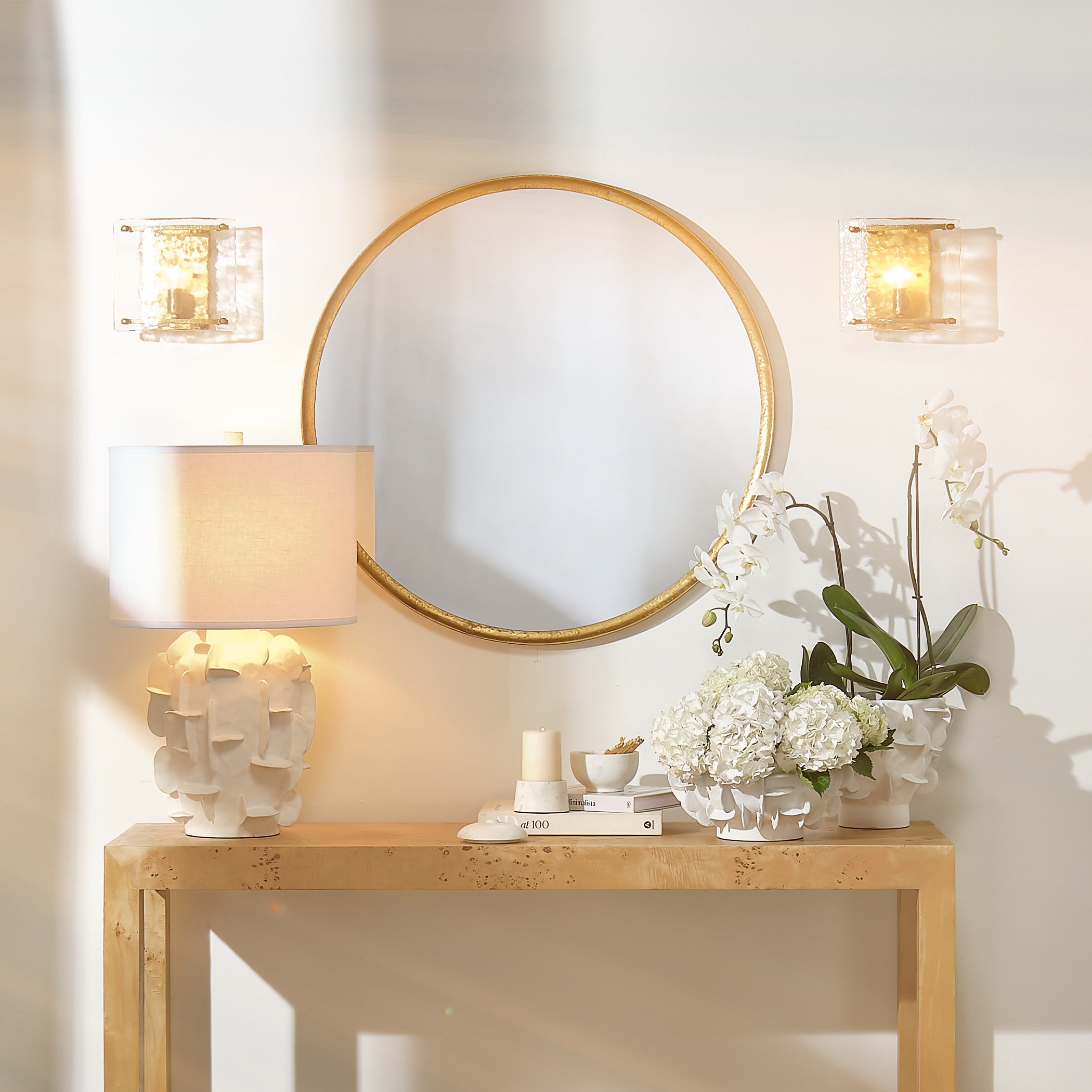Helios Ceramic Table Lamp with Linen Shade