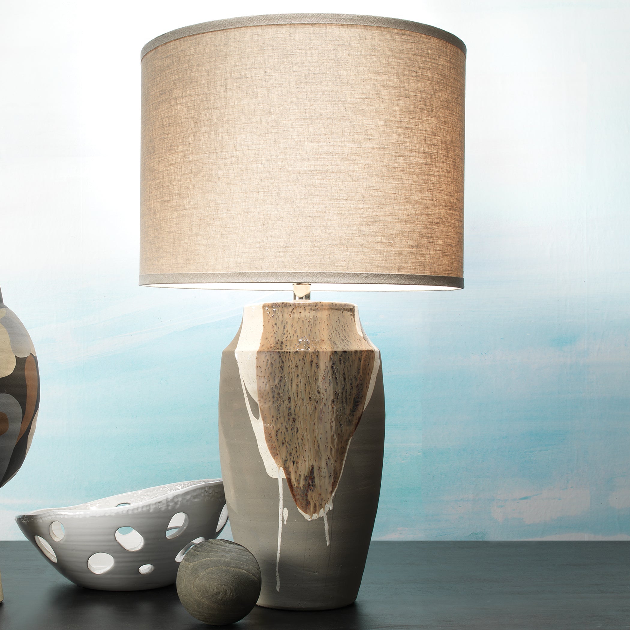 Landslide Table Lamp-Grey
