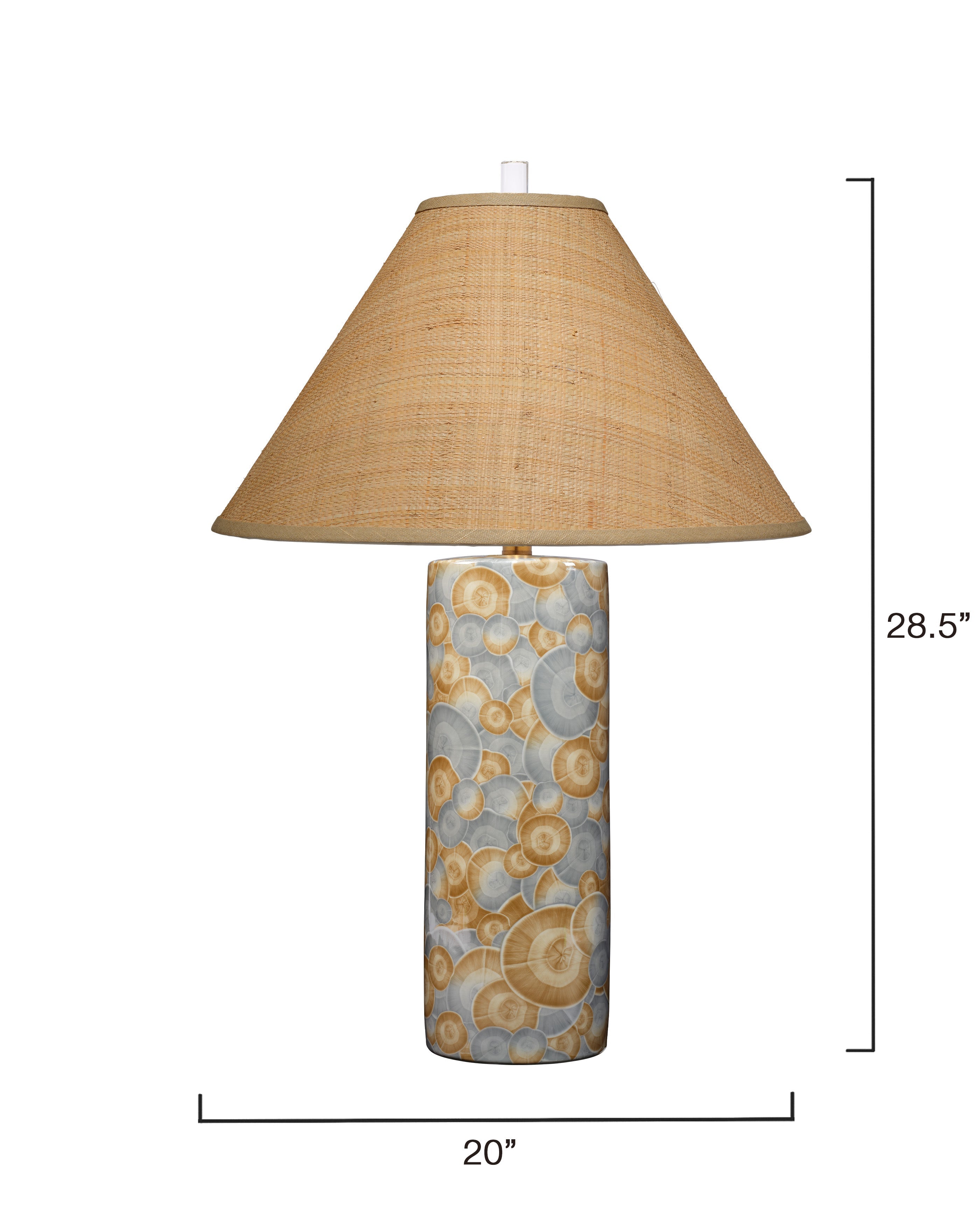 Serene Ceramic Table Lamp with Raffia Shade