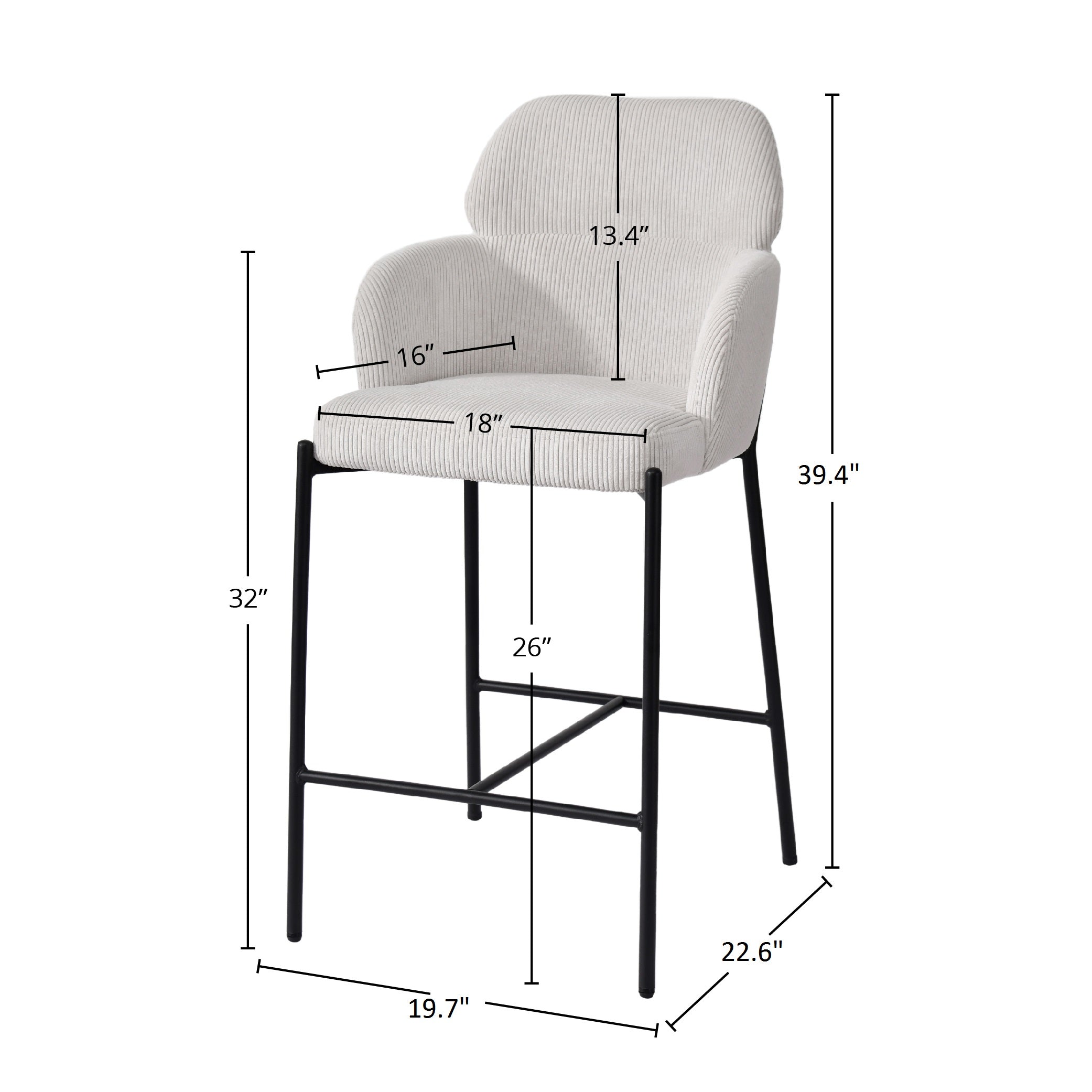 Allegra Counter Stool Set of 2