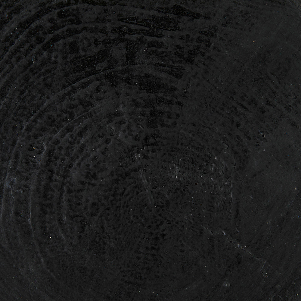 Samson Stool/Side Table, Black Burnt Resin