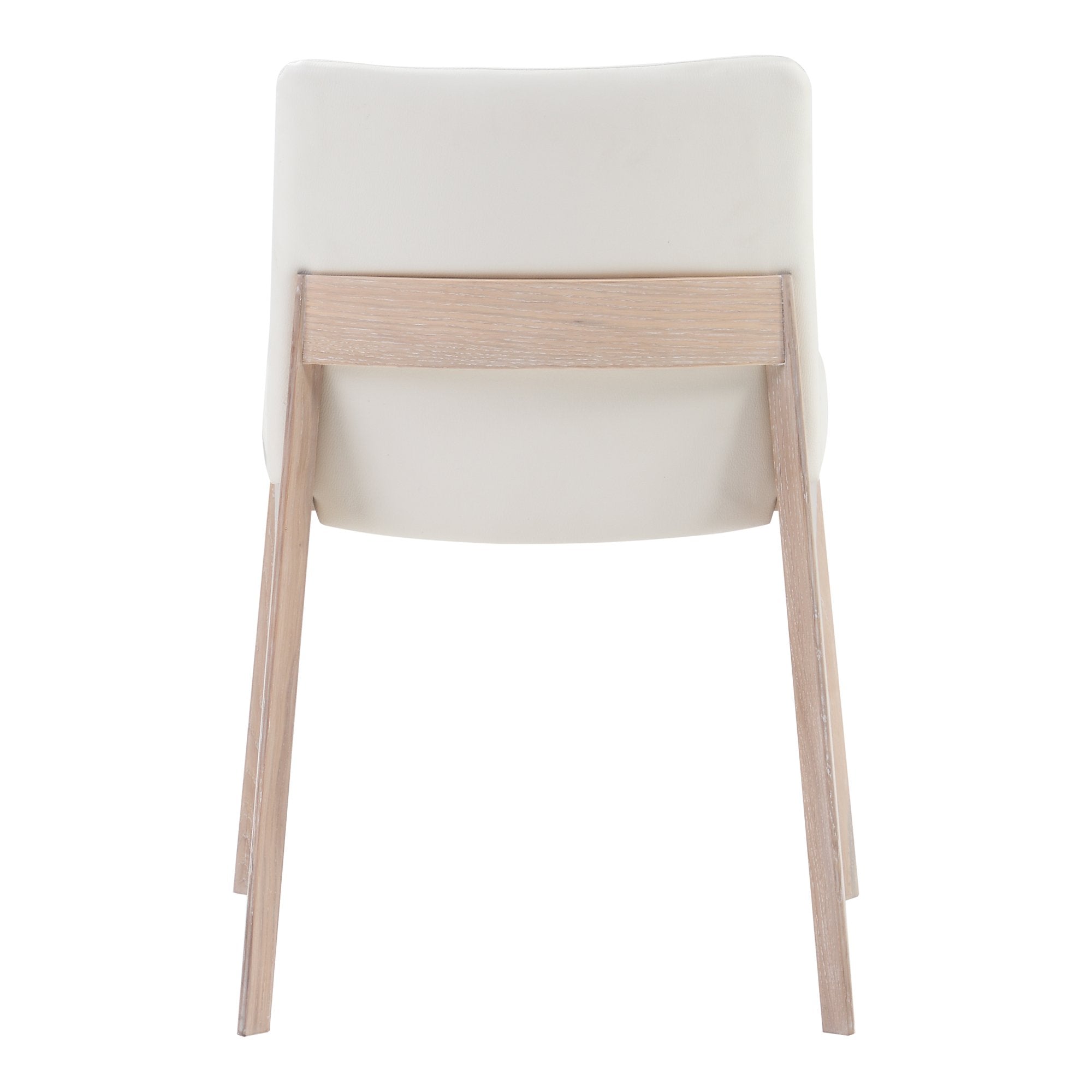 Deco Oak Dining Chair, White, Set of 2