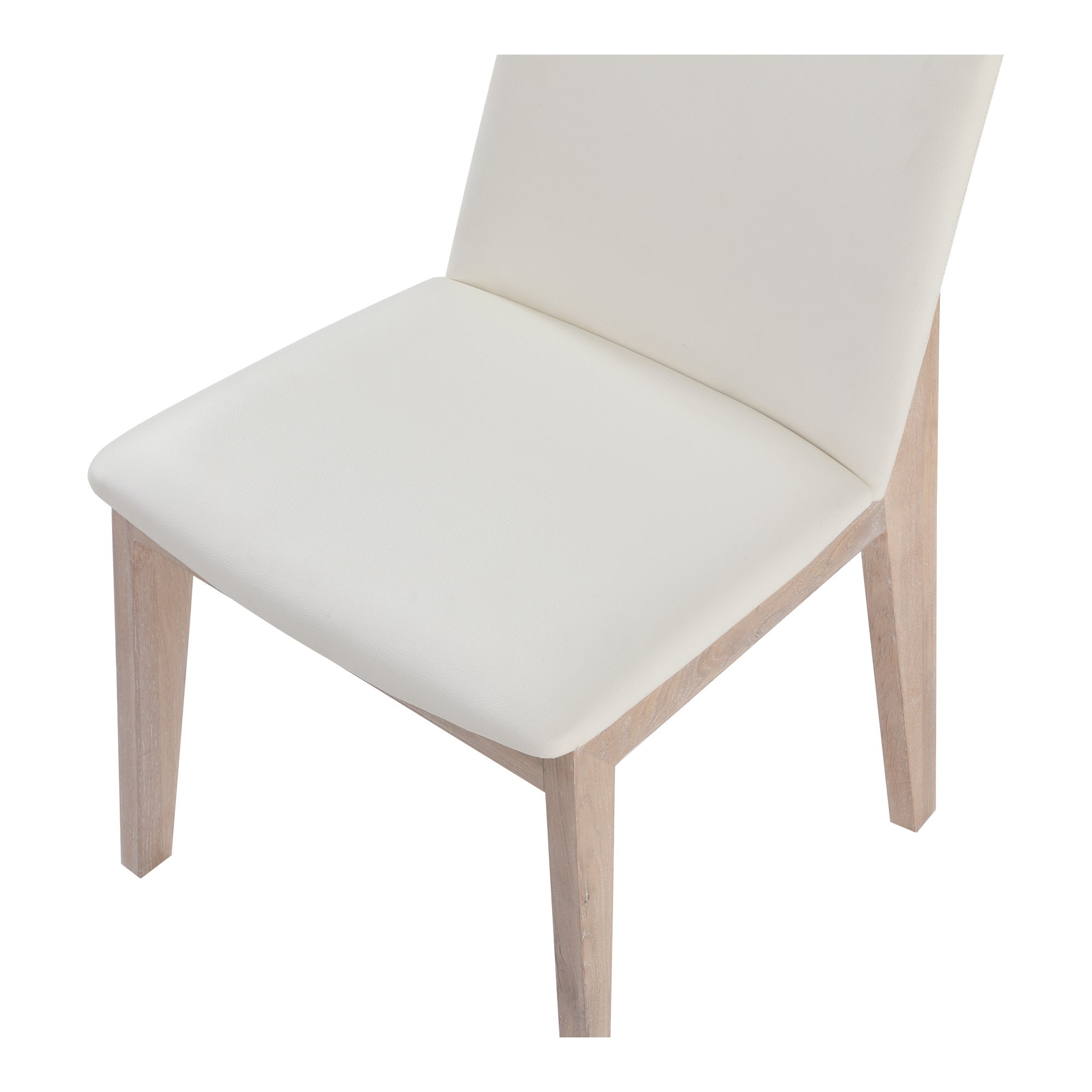 Deco Oak Dining Chair, White, Set of 2