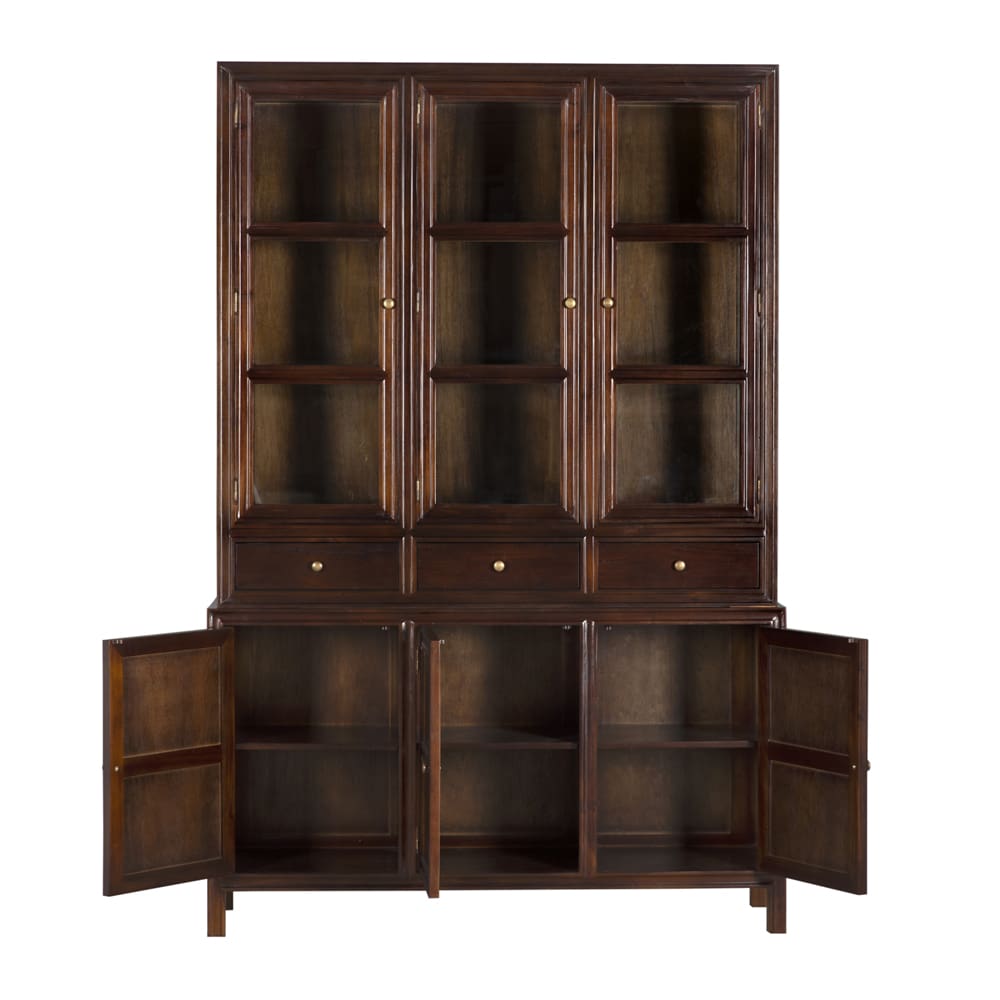 Colonial Hutch, Hand Rubbed Brown