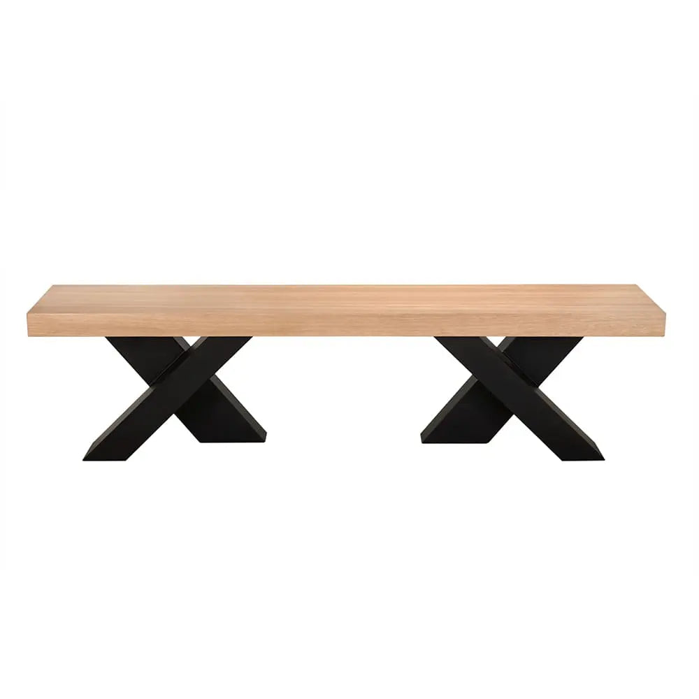 Gravity Bench, White Oak with Metal