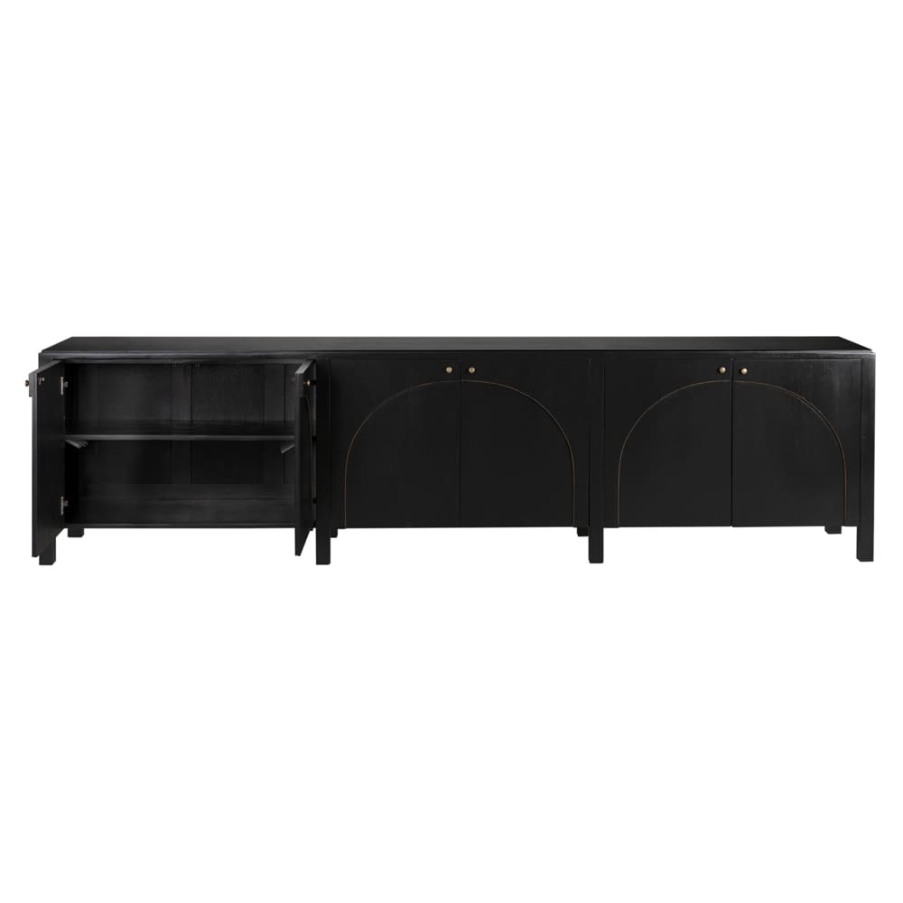 Weston Sideboard, Hand Rubbed Black with Light Brown Trim by Noir