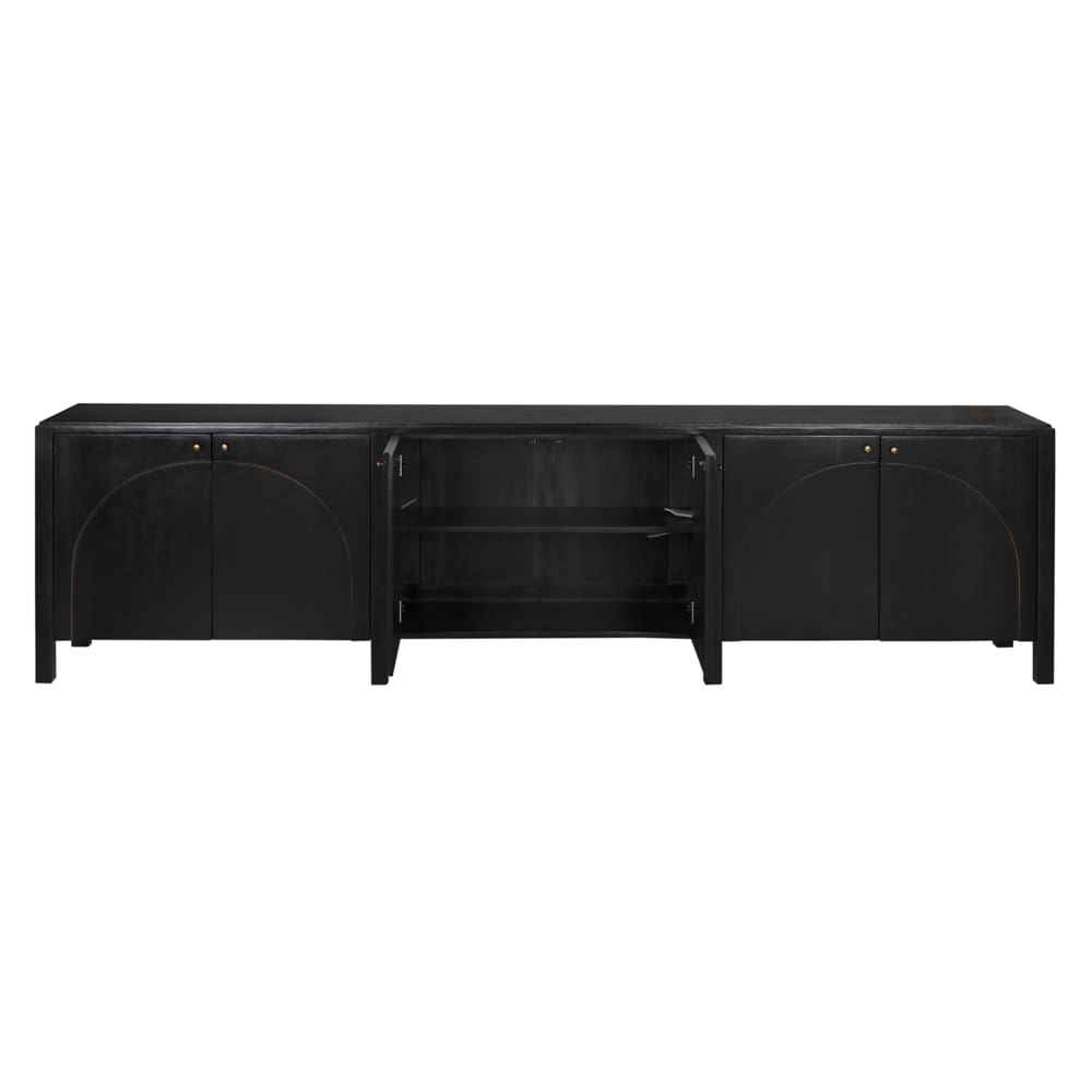 Weston Sideboard, Hand Rubbed Black with Light Brown Trim by Noir
