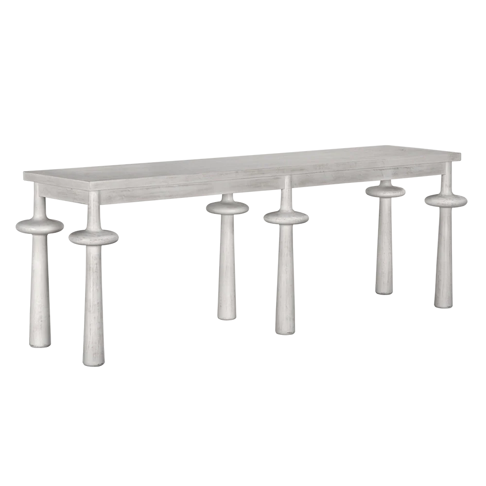 Destemonia Console, White Wash