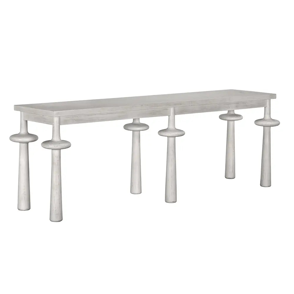 Destemonia Console, White Wash
