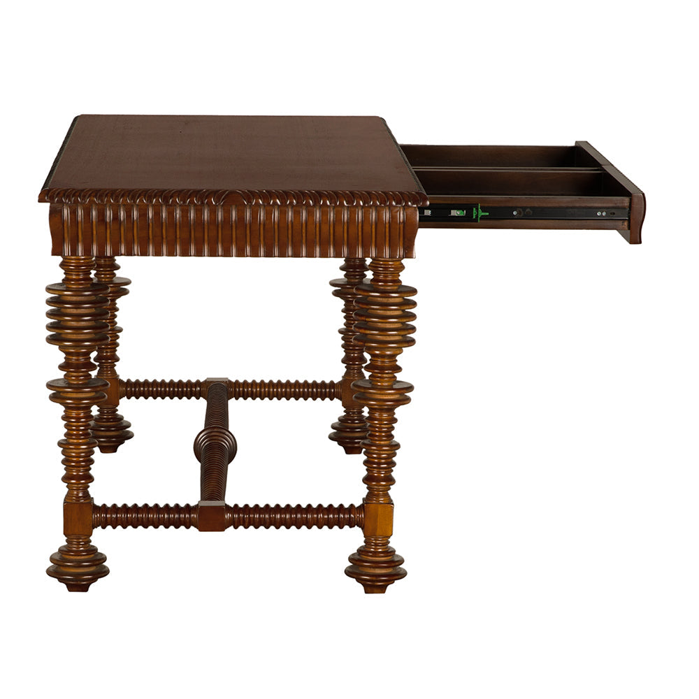 Portuguese Desk, Small, Hand Rubbed Brown
