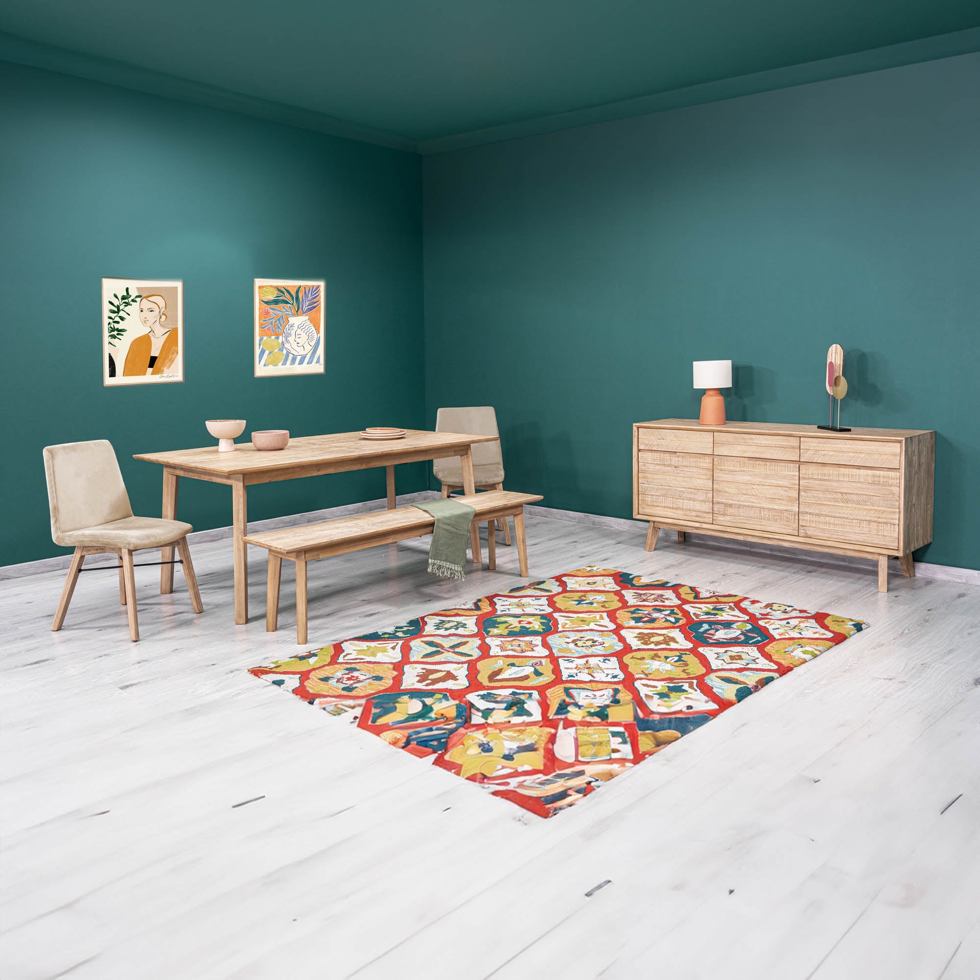 Gia Extension Dining Table - Light Driftwood
