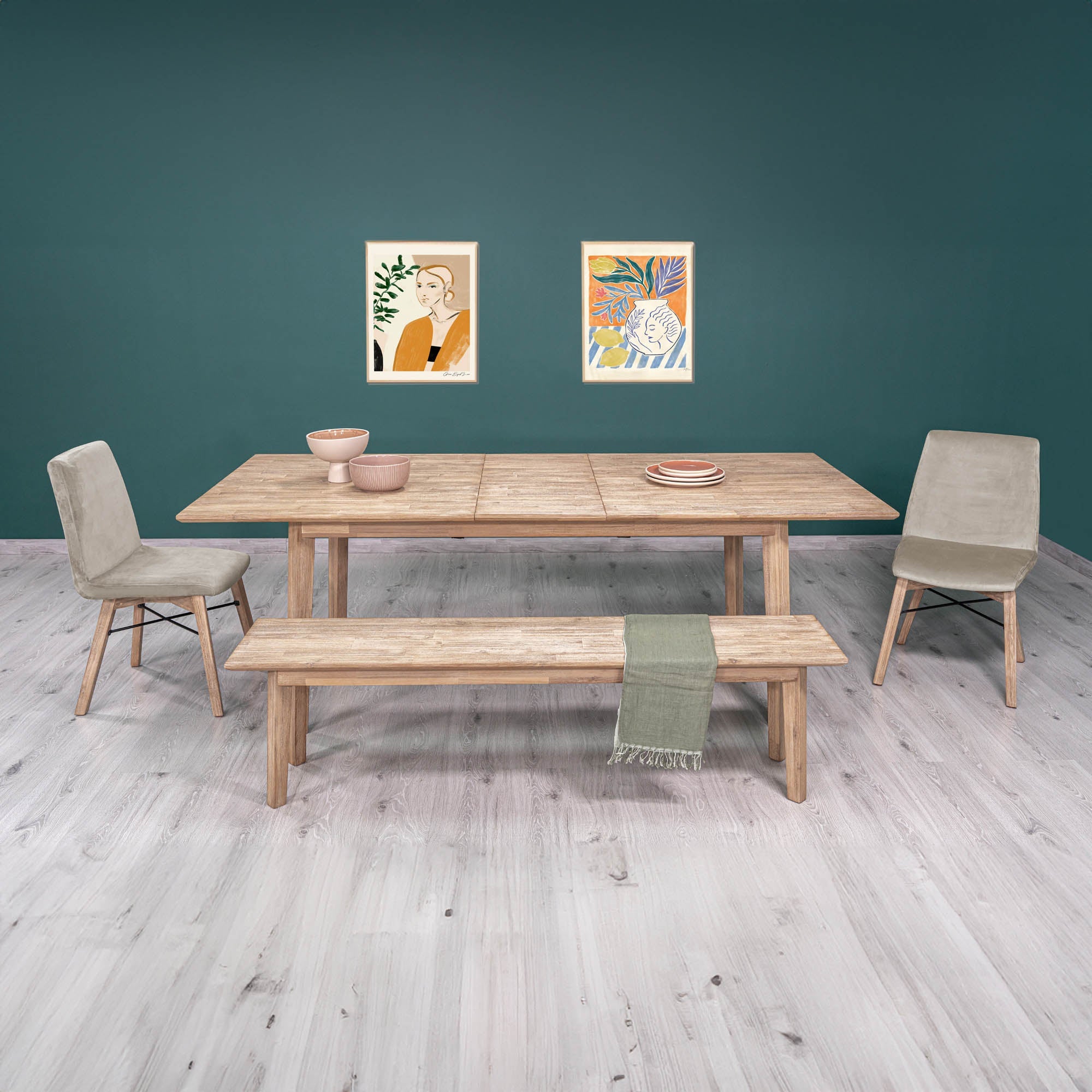 Gia Extension Dining Table - Light Driftwood