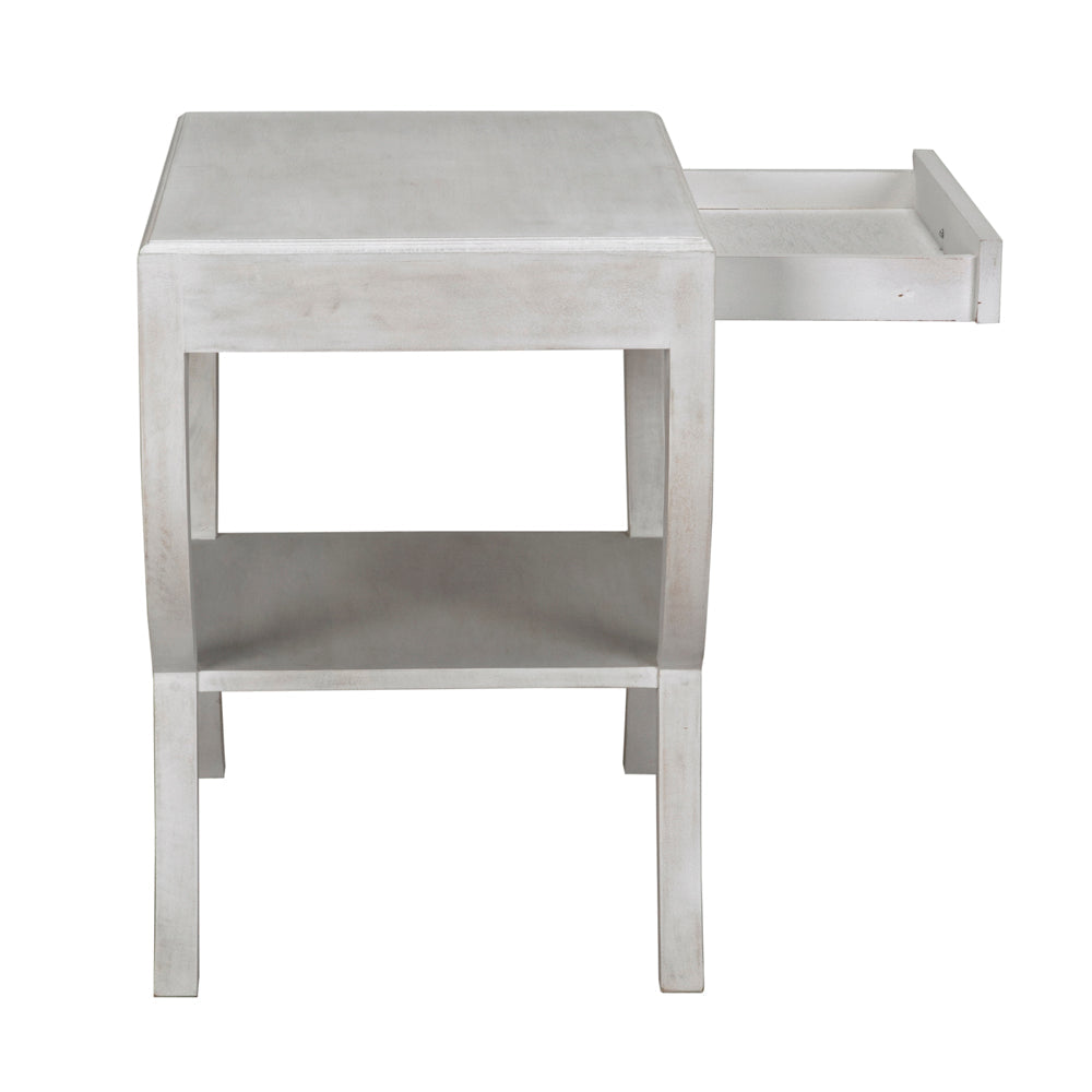 Maude Side Table, White Wash