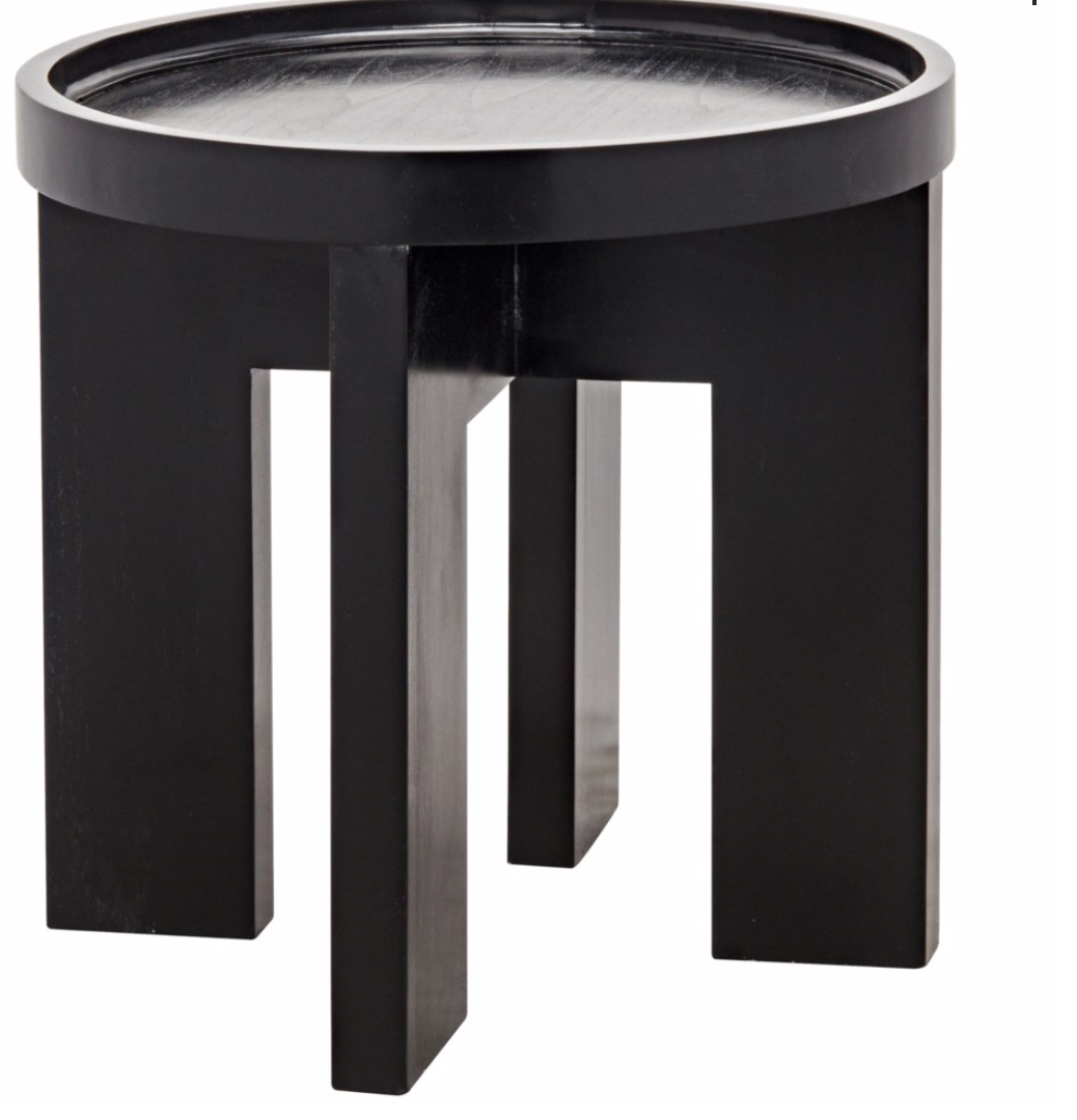 Gavin Side Table, Hand Rubbed Black