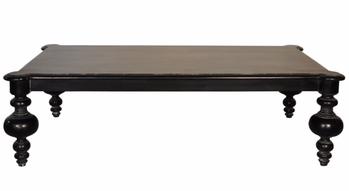 Graff Coffee Table, Hand Rubbed Black