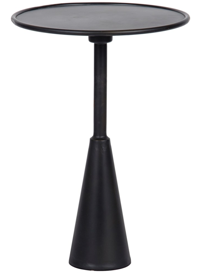 Hiro Side Table, Black Metal