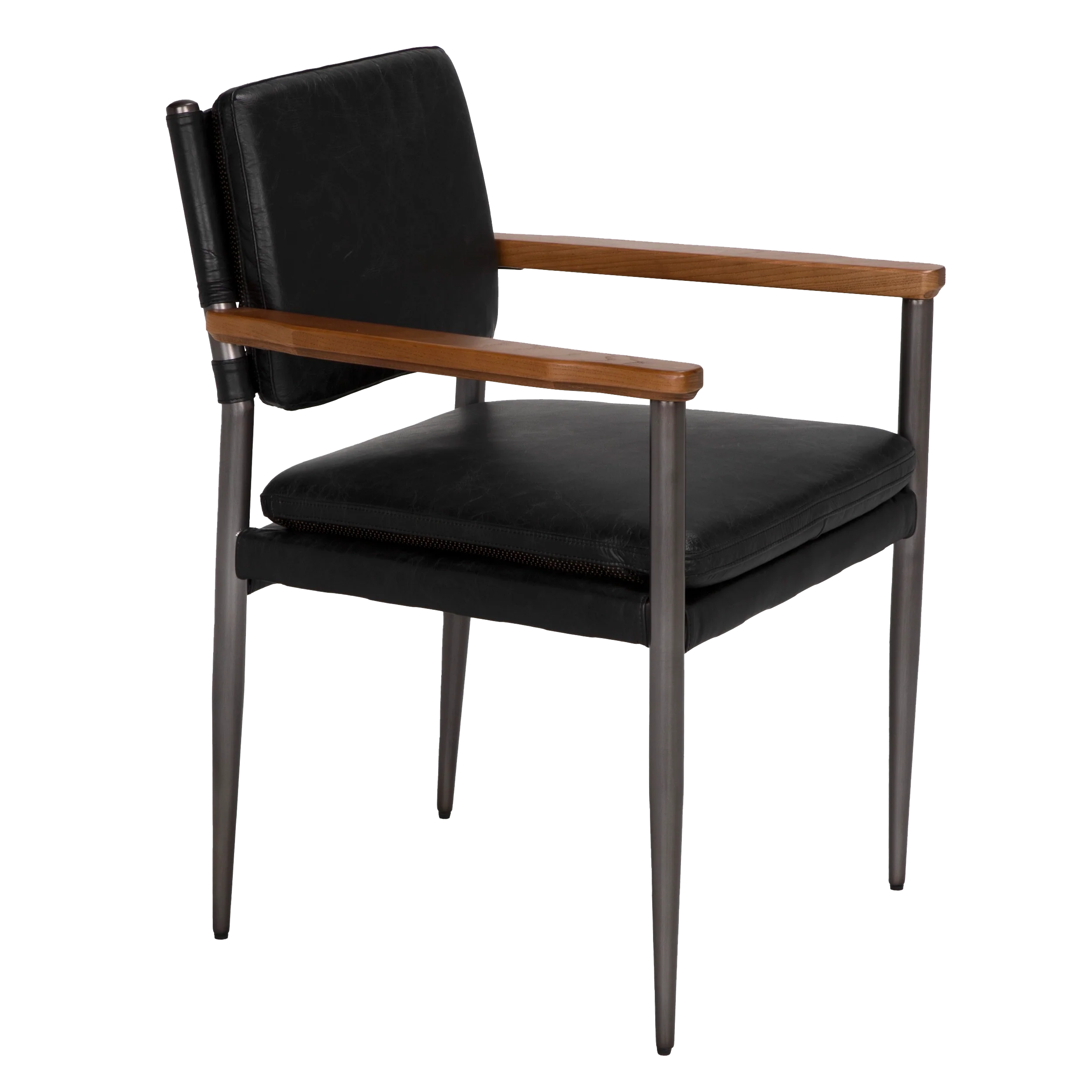 Wooster Chair Dining Chair with Arms, Black