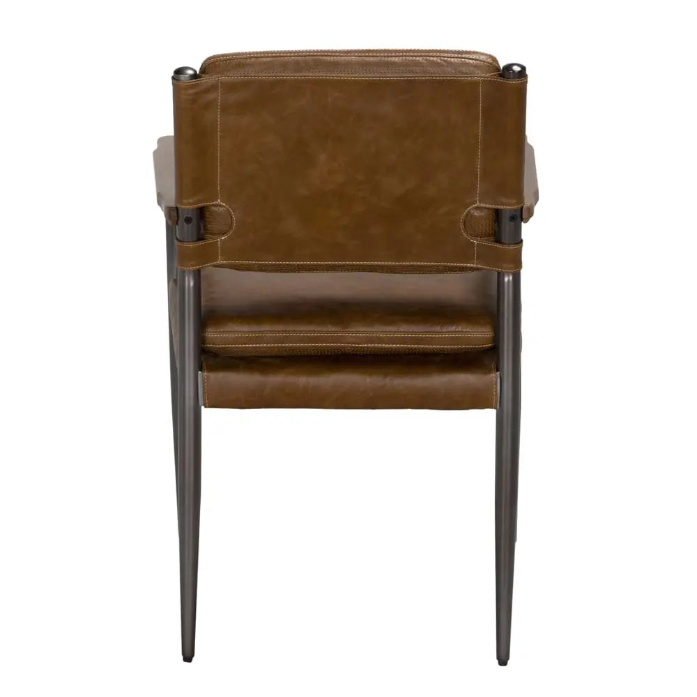 Wooster Dining Chair With Arms, Brown