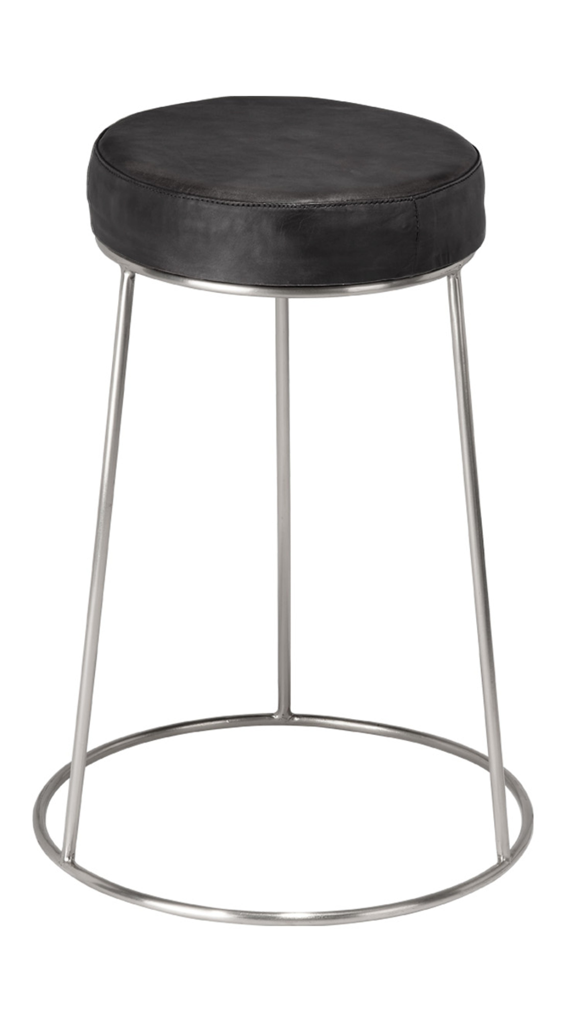 Henry Round Leather Counter Stool