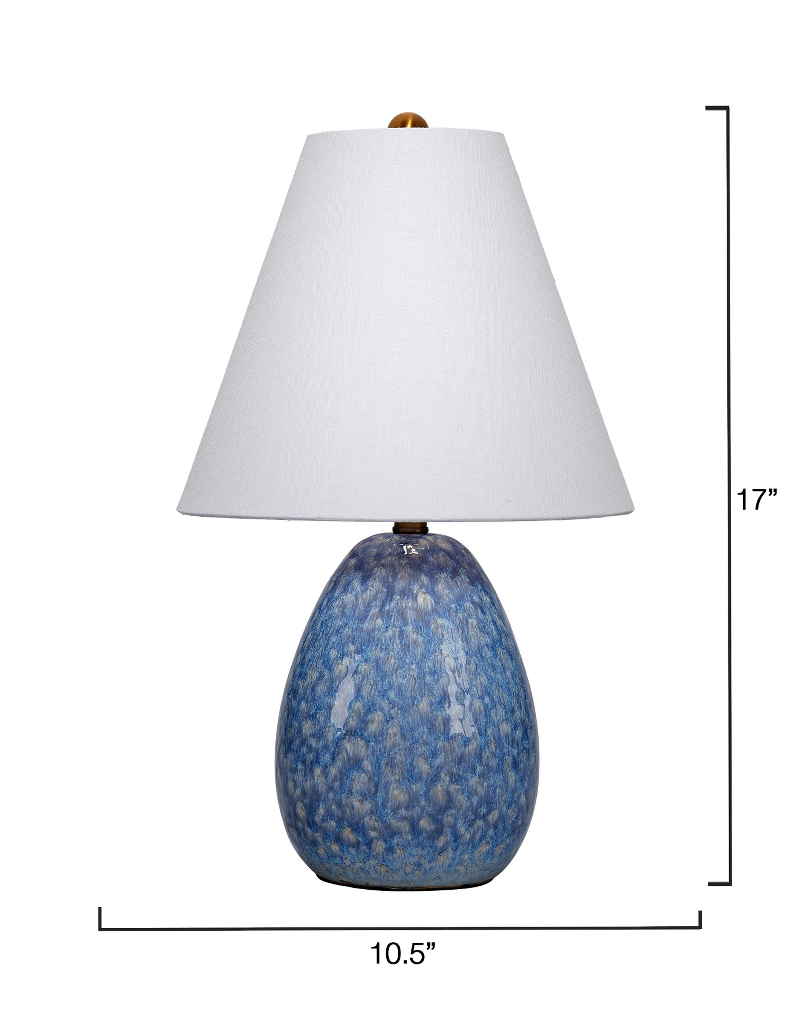 Raindrop Ceramic Table Lamp with Linen Shade