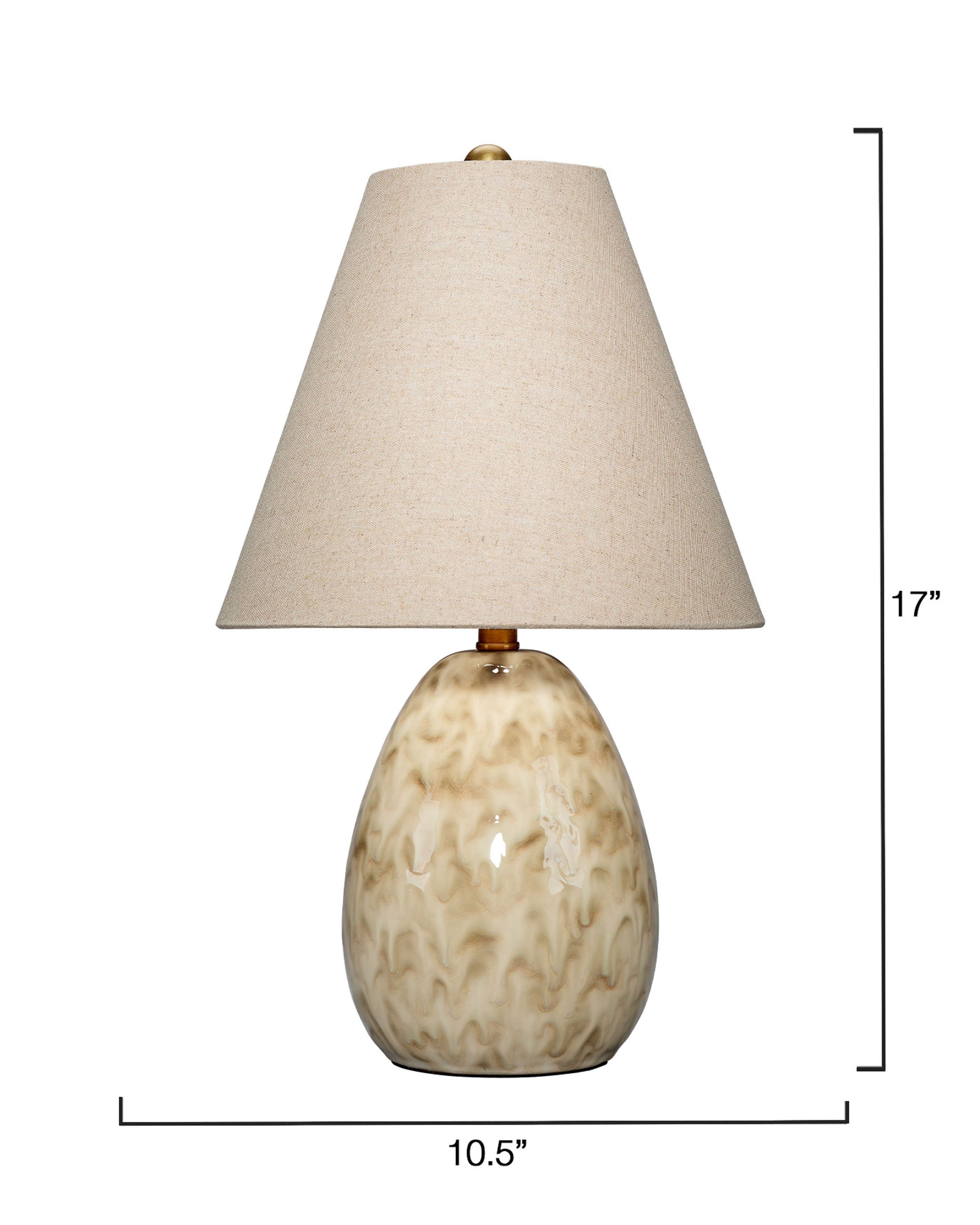 Raindrop Ceramic Table Lamp with Linen Shade