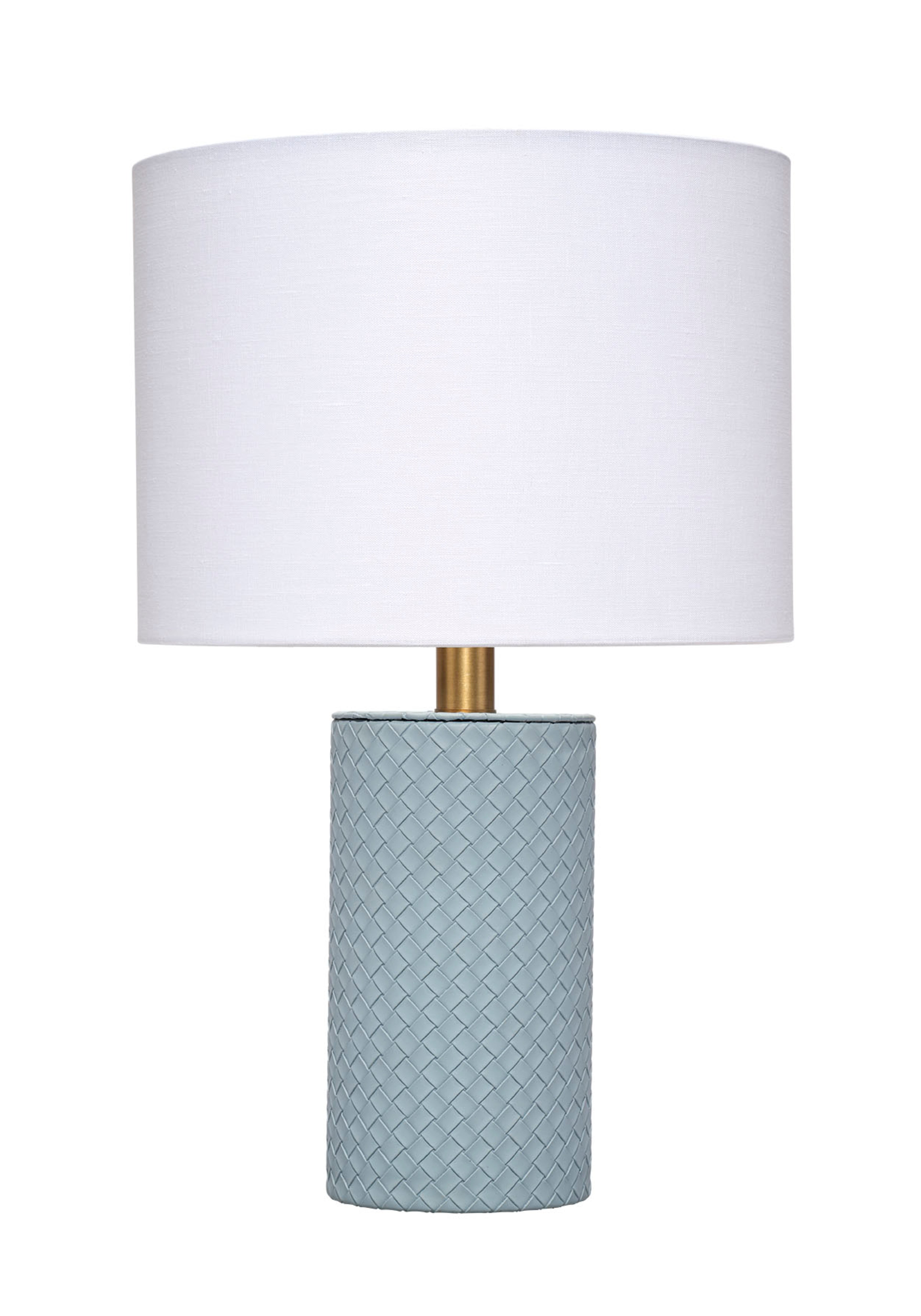 Roman Leather Table Lamp with Linen Shade