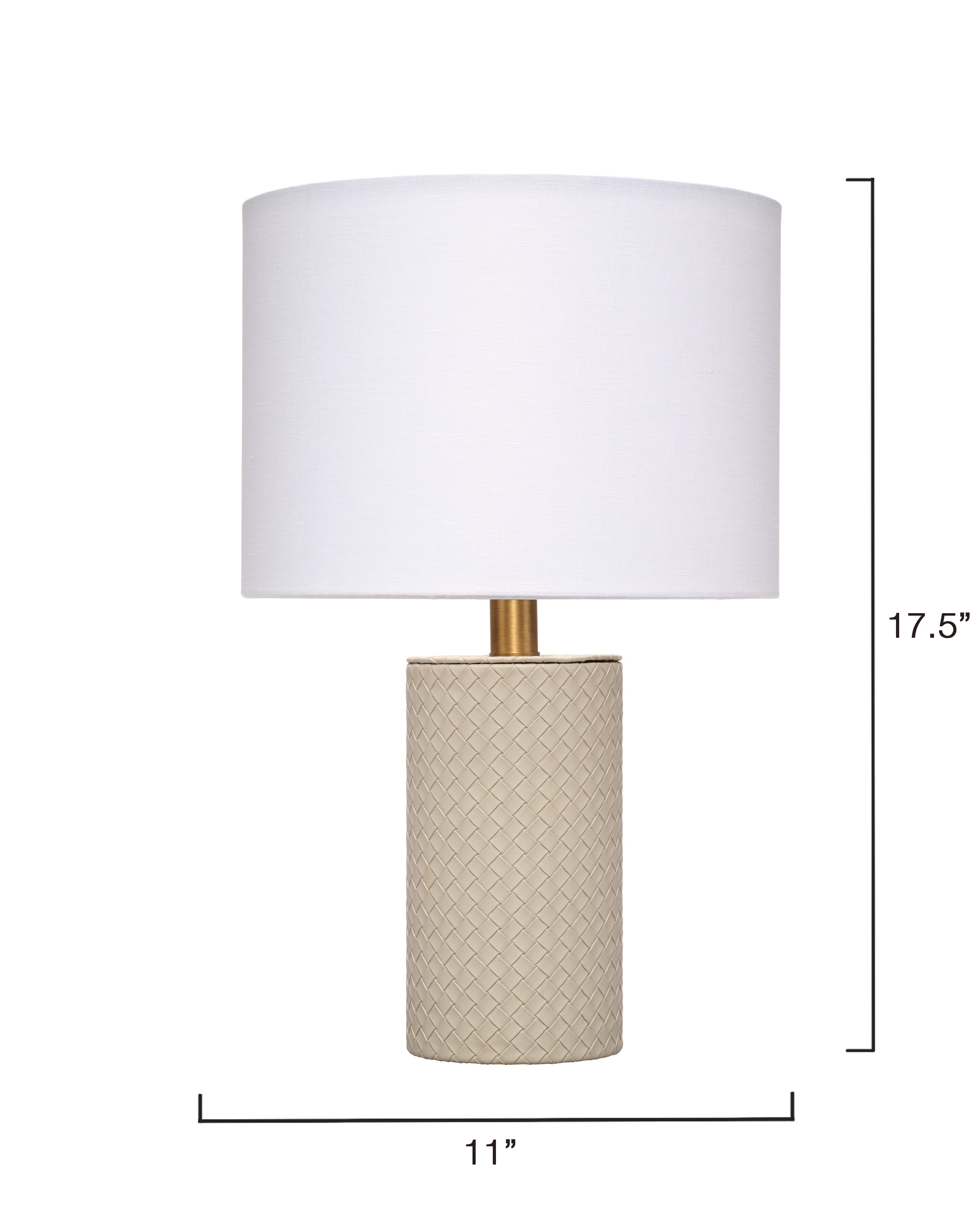 Roman Leather Table Lamp with Linen Shade