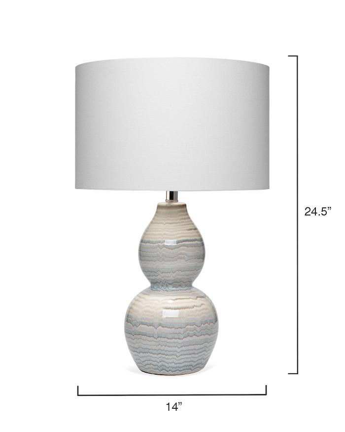 Catalina Wave Table Lamp-White-Blue-Bulbs included
