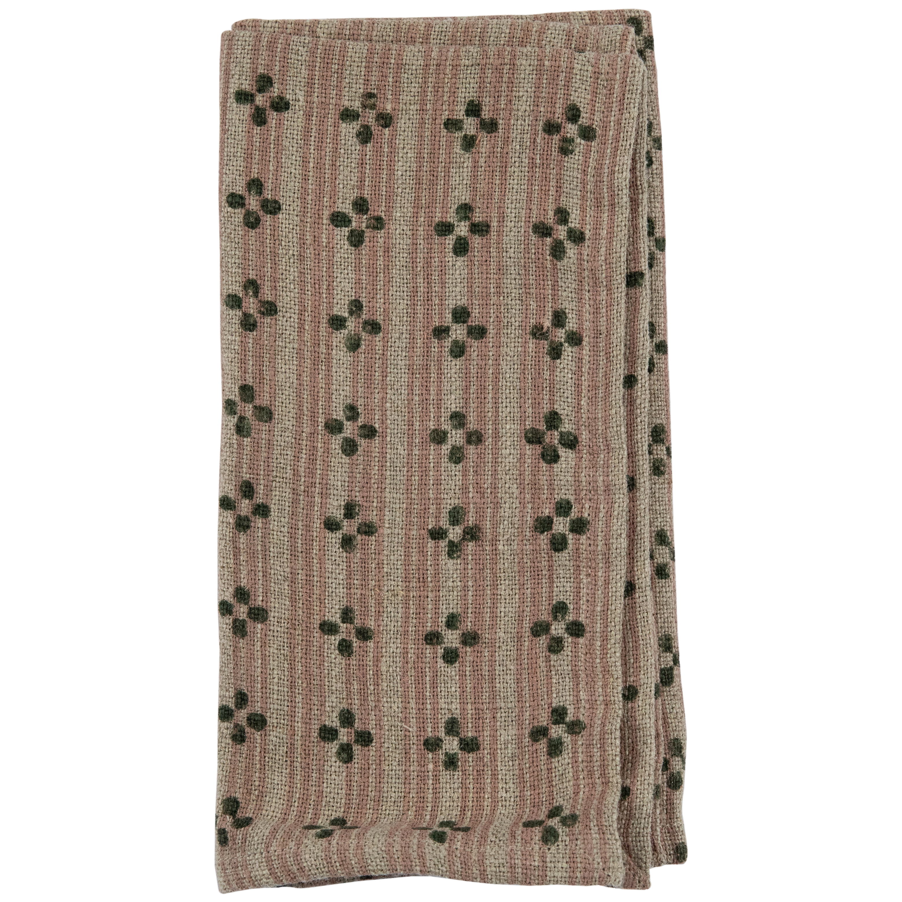 Linen Block Print Table Linens - 25*