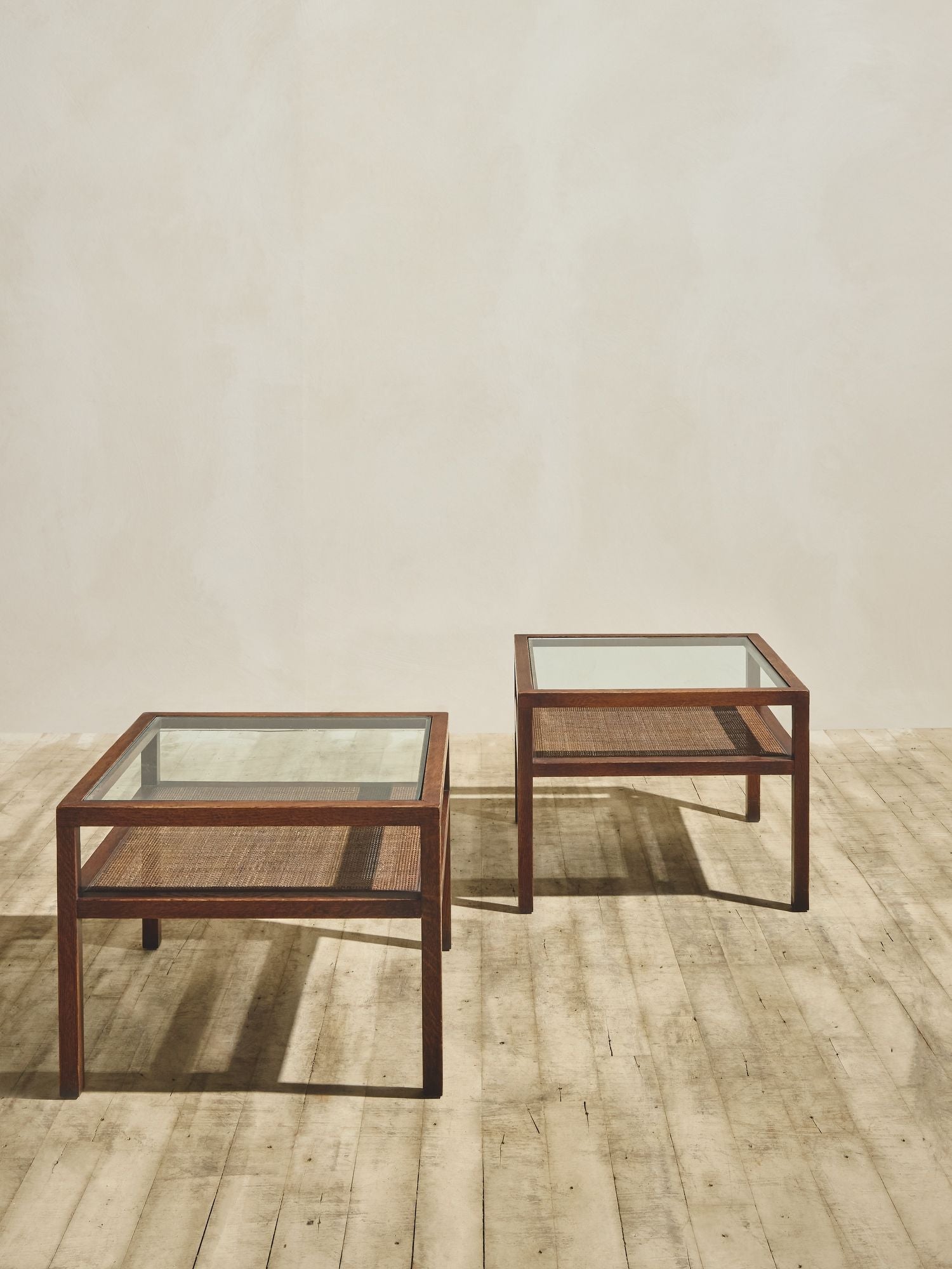 Founders Style Mid-Century Oak End Tables