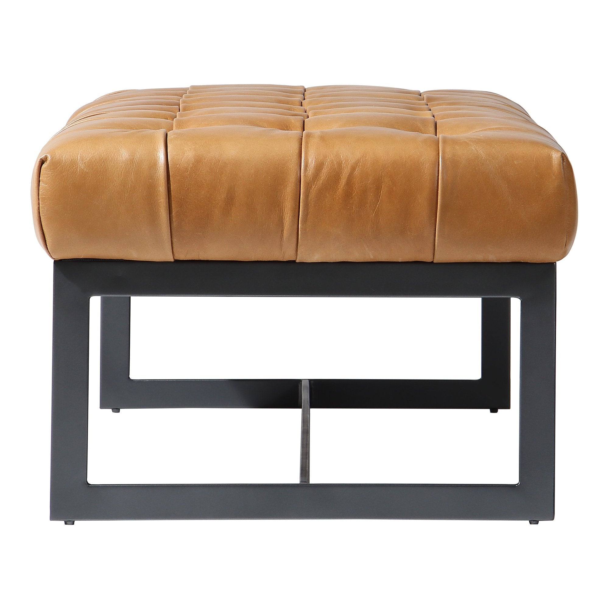 Wyatt Leather Bench, Tan