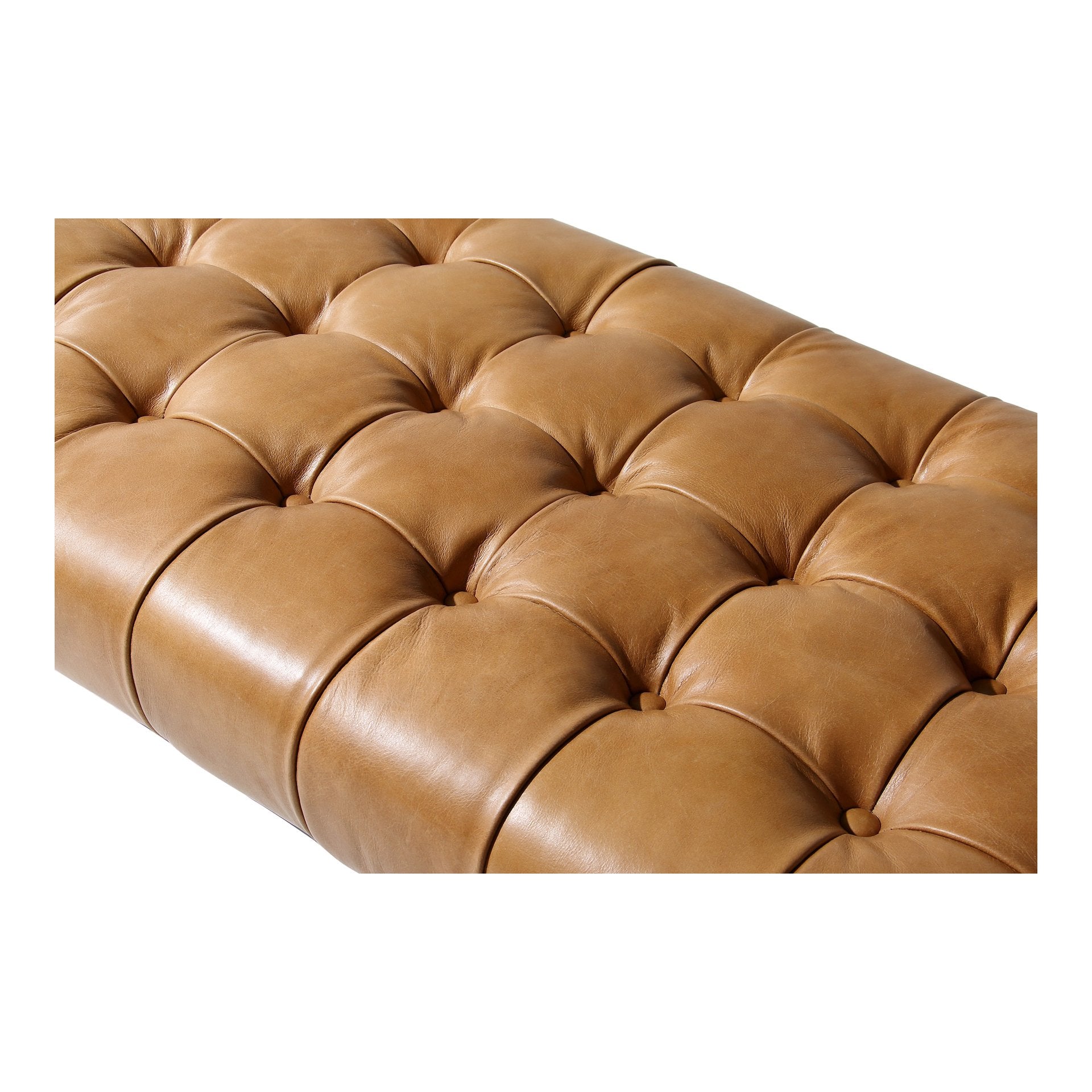 Wyatt Leather Bench, Tan