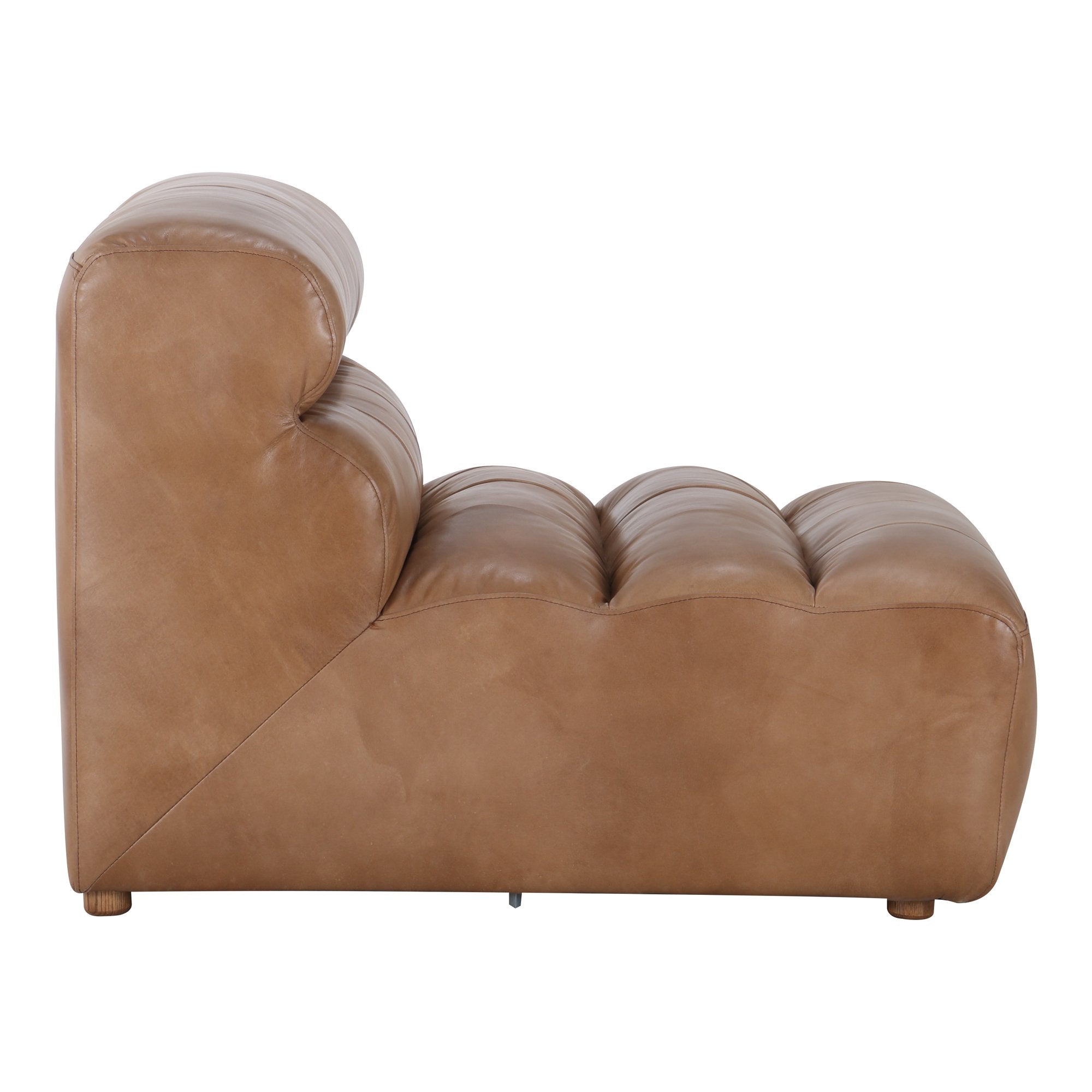Ramsay Leather Slipper Chair, Brown