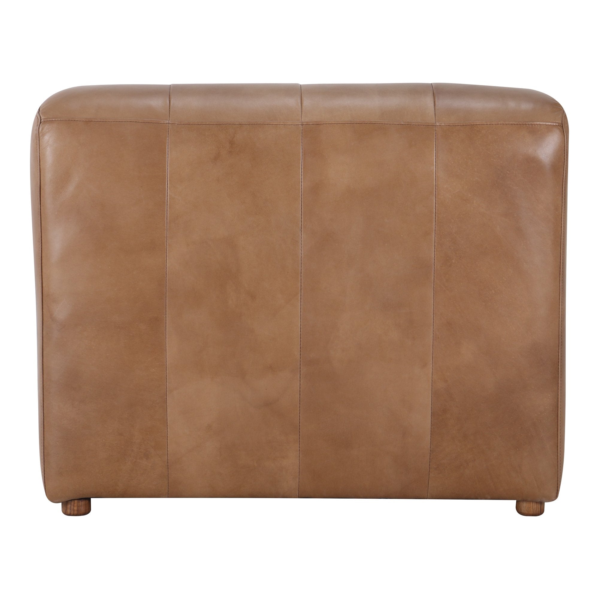 Ramsay Leather Chaise, Brown