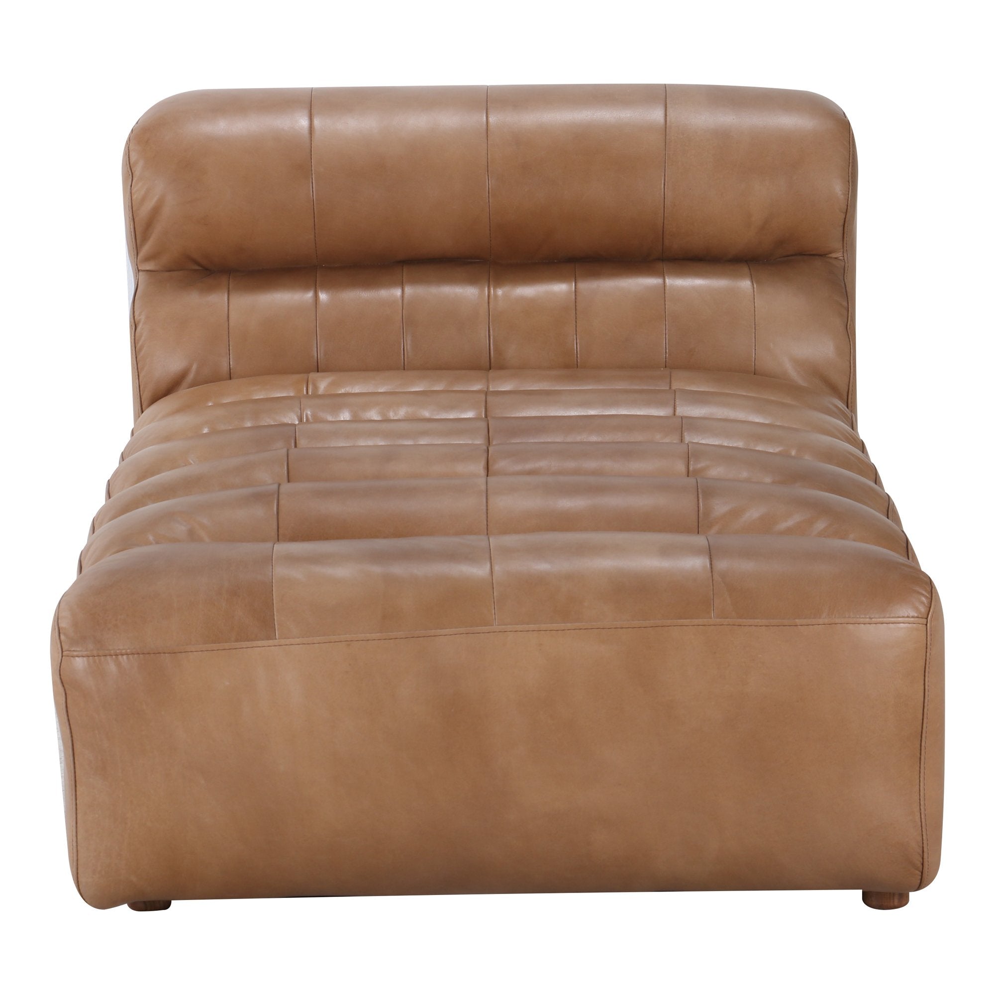 Ramsay Leather Chaise, Brown