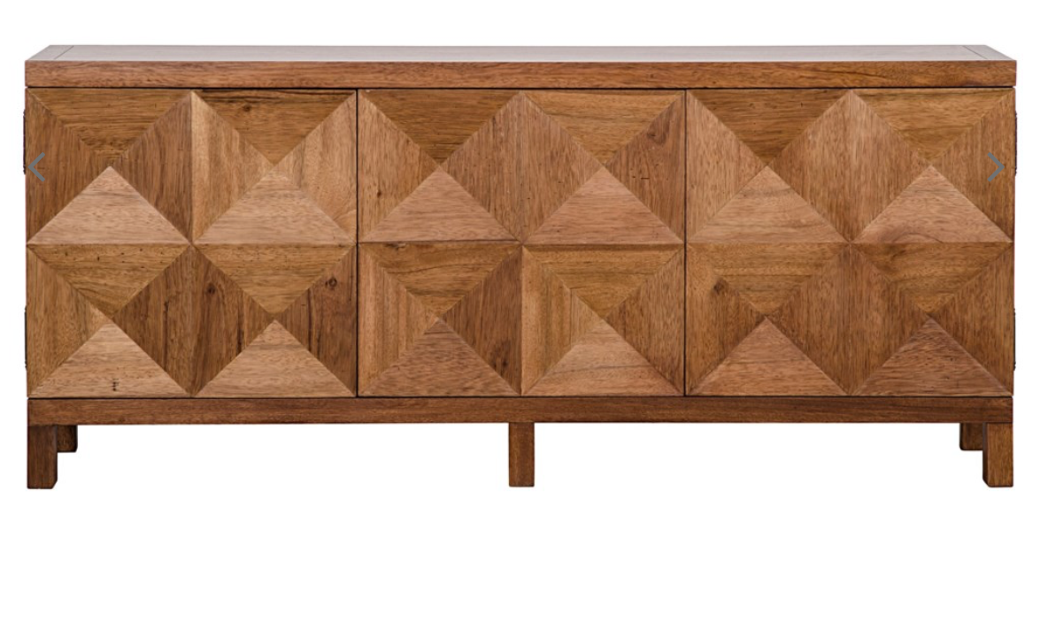 Quadrant 3 Door Sideboard, Dark Walnut