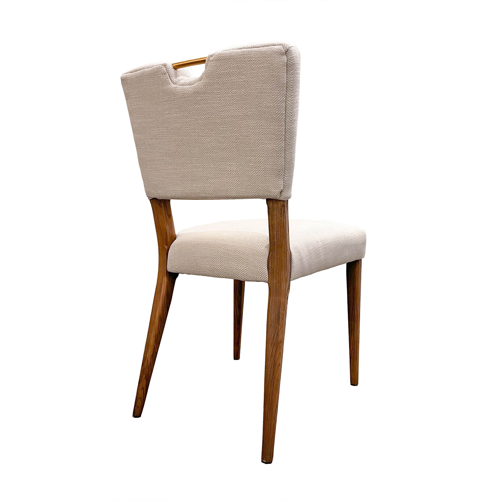 Luella Dining Chair - Sandy Beige/Cool Brown Legs Set of 2