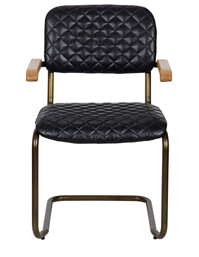 0045 Arm Chair, Vintage Black Leather