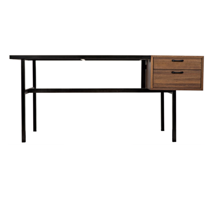 Algeron Desk with Black Metal