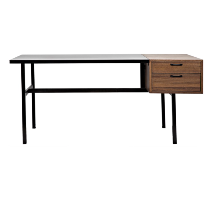 Algeron Desk with Black Metal